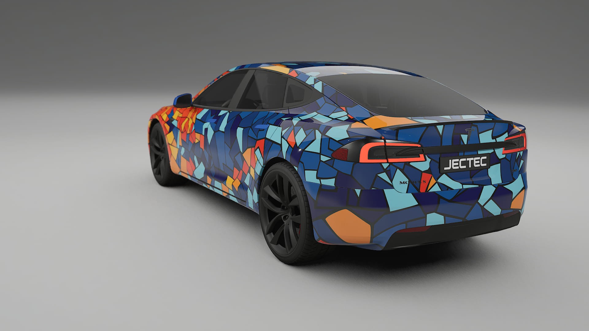 Tesla Model-S Refresh BARCELONA – Design-Wrap PPF-Kit aus bedruckbarer Polyurethanfolie