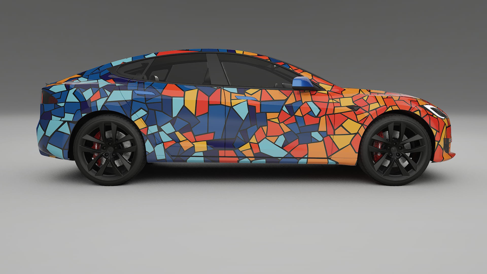 Tesla Model-S Refresh BARCELONA – Design-Wrap PPF-Kit aus bedruckbarer Polyurethanfolie