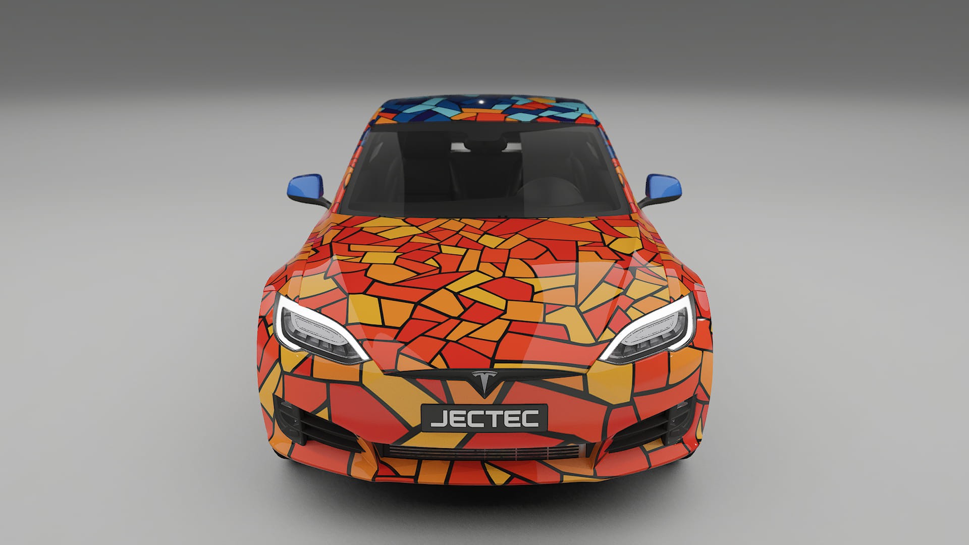 Tesla Model-S Refresh BARCELONA – Design-Wrap PPF-Kit aus bedruckbarer Polyurethanfolie