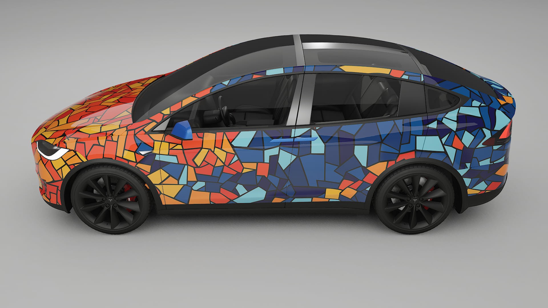Tesla Model X BARCELONA – Design-Wrap PPF-Kit aus bedruckbarer Polyurethanfolie