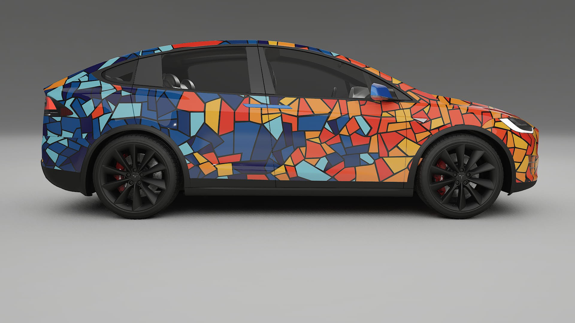 Tesla Model X BARCELONA – Design-Wrap PPF-Kit aus bedruckbarer Polyurethanfolie