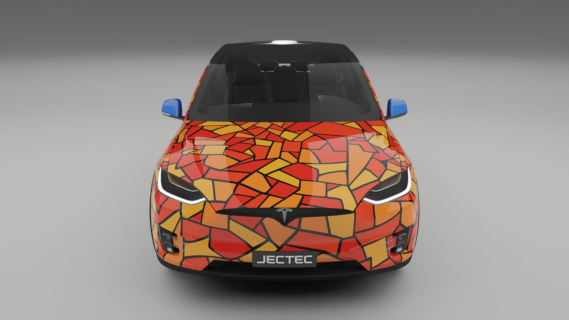 Tesla Model X BARCELONA – Design-Wrap PPF-Kit aus bedruckbarer Polyurethanfolie