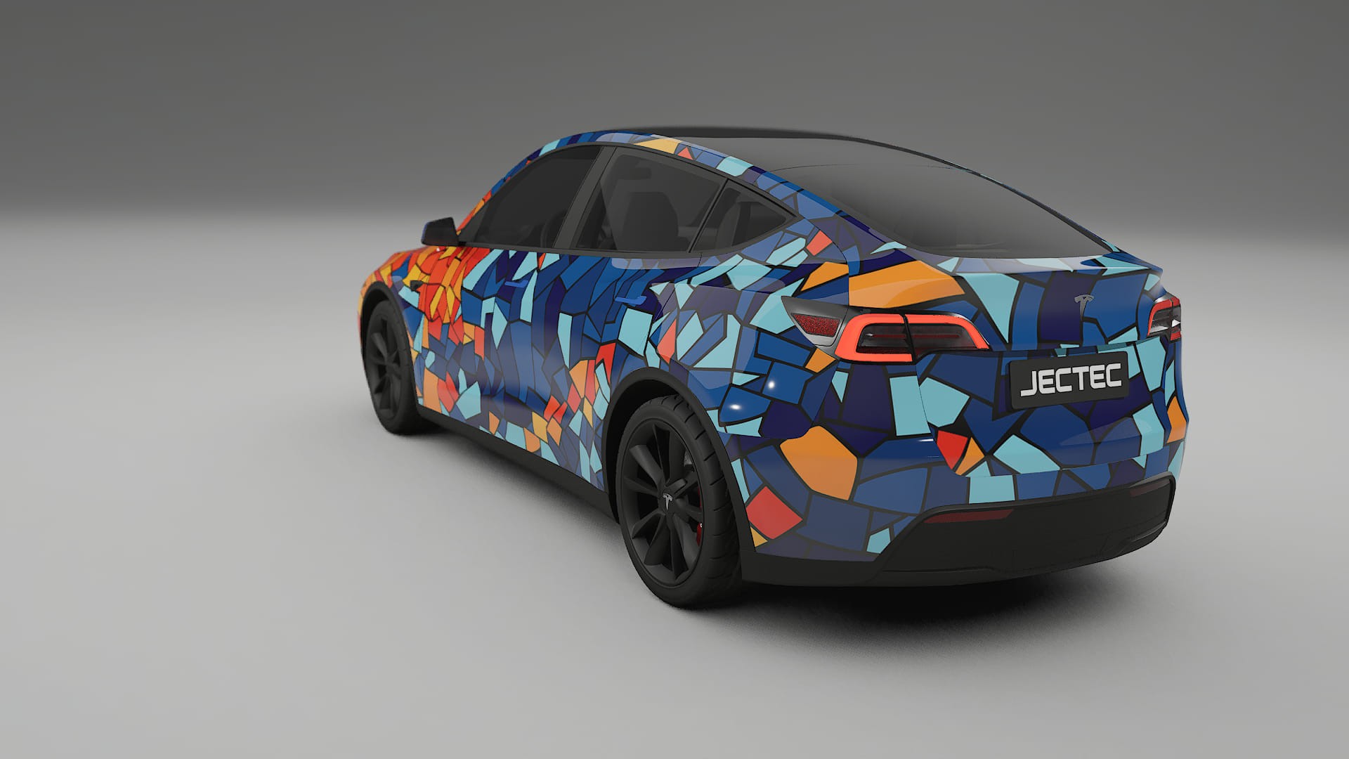 Tesla Model Y BARCELONA – Design-Wrap PPF-Kit aus bedruckbarer Polyurethanfolie