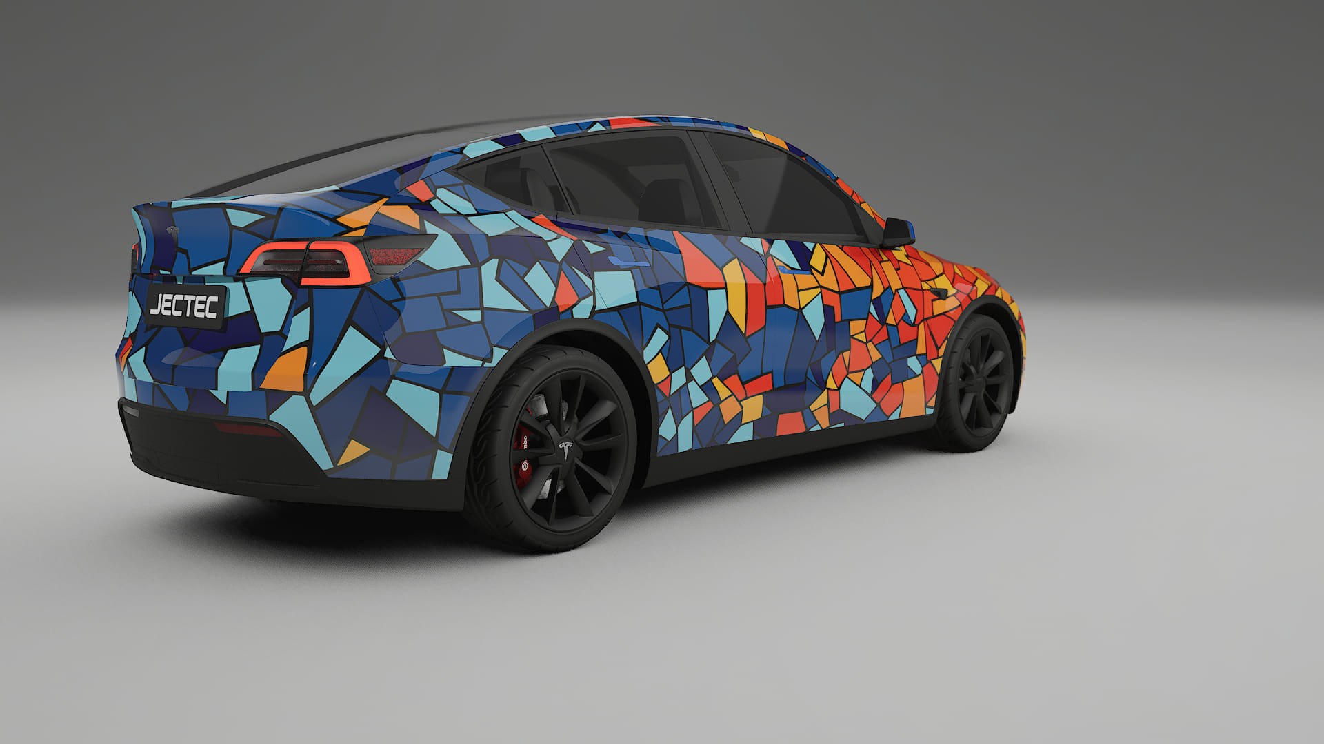 Tesla Model Y BARCELONA – Design-Wrap PPF-Kit aus bedruckbarer Polyurethanfolie