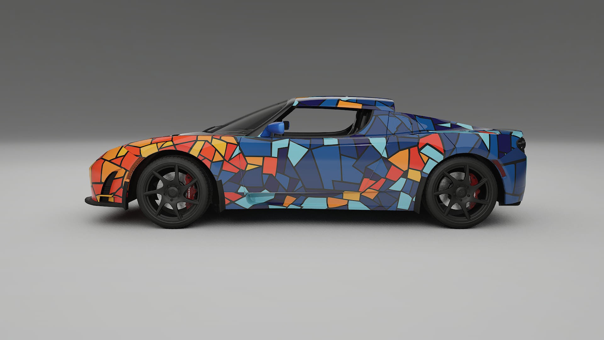 Tesla Roadster 2.5 BARCELONA – Design-Wrap PPF-Kit aus bedruckbarer Polyurethanfolie