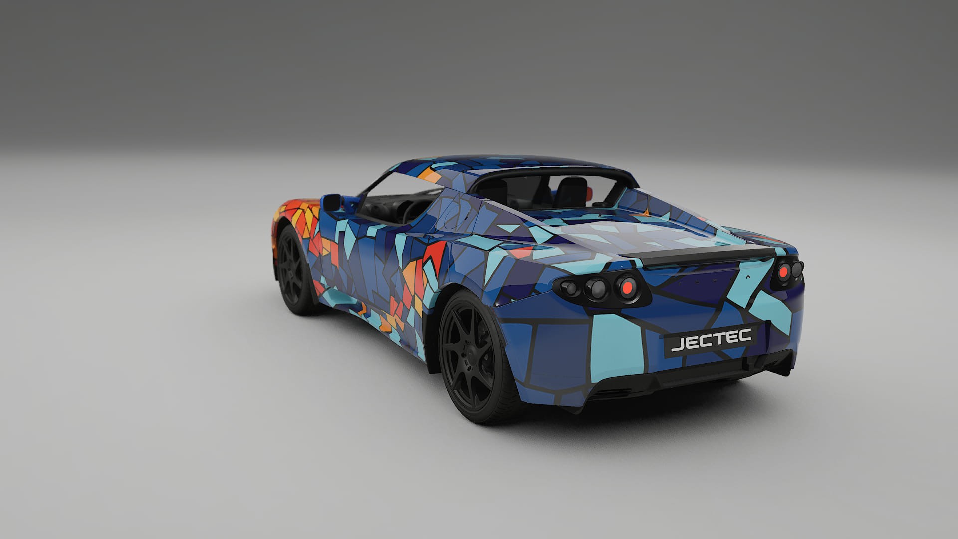 Tesla Roadster 2.5 BARCELONA – Design-Wrap PPF-Kit aus bedruckbarer Polyurethanfolie