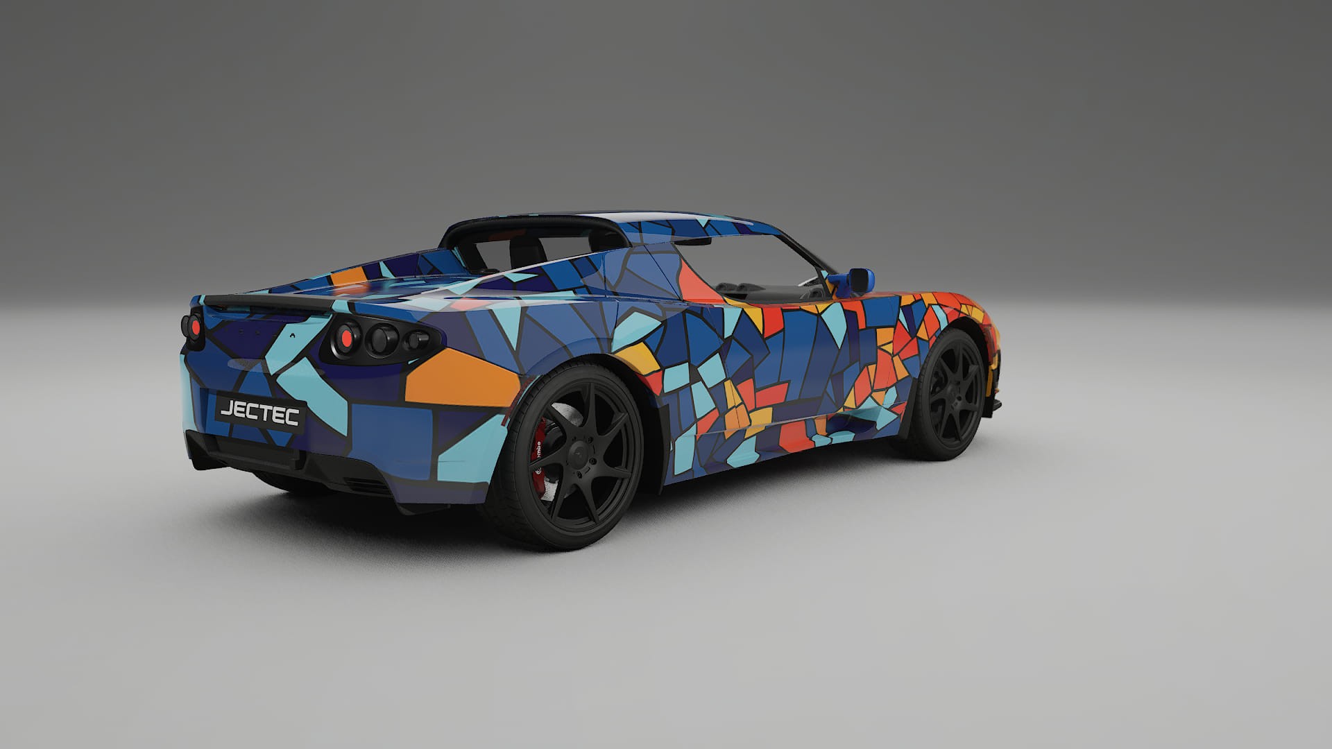 Tesla Roadster 2.5 BARCELONA – Design-Wrap PPF-Kit aus bedruckbarer Polyurethanfolie