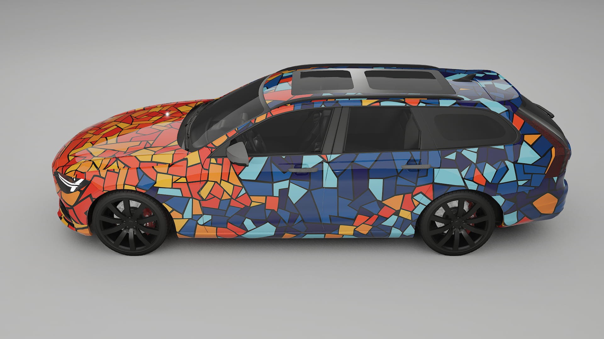 Volvo V90 P5 BARCELONA – Design-Wrap PPF-Kit aus bedruckbarer Polyurethanfolie
