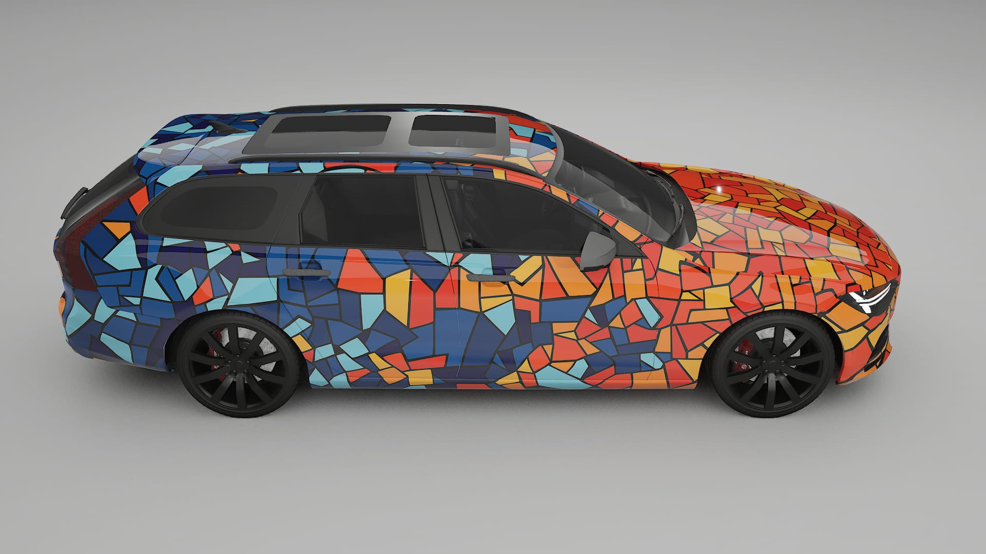 Volvo V90 P5 BARCELONA – Design-Wrap PPF-Kit aus bedruckbarer Polyurethanfolie