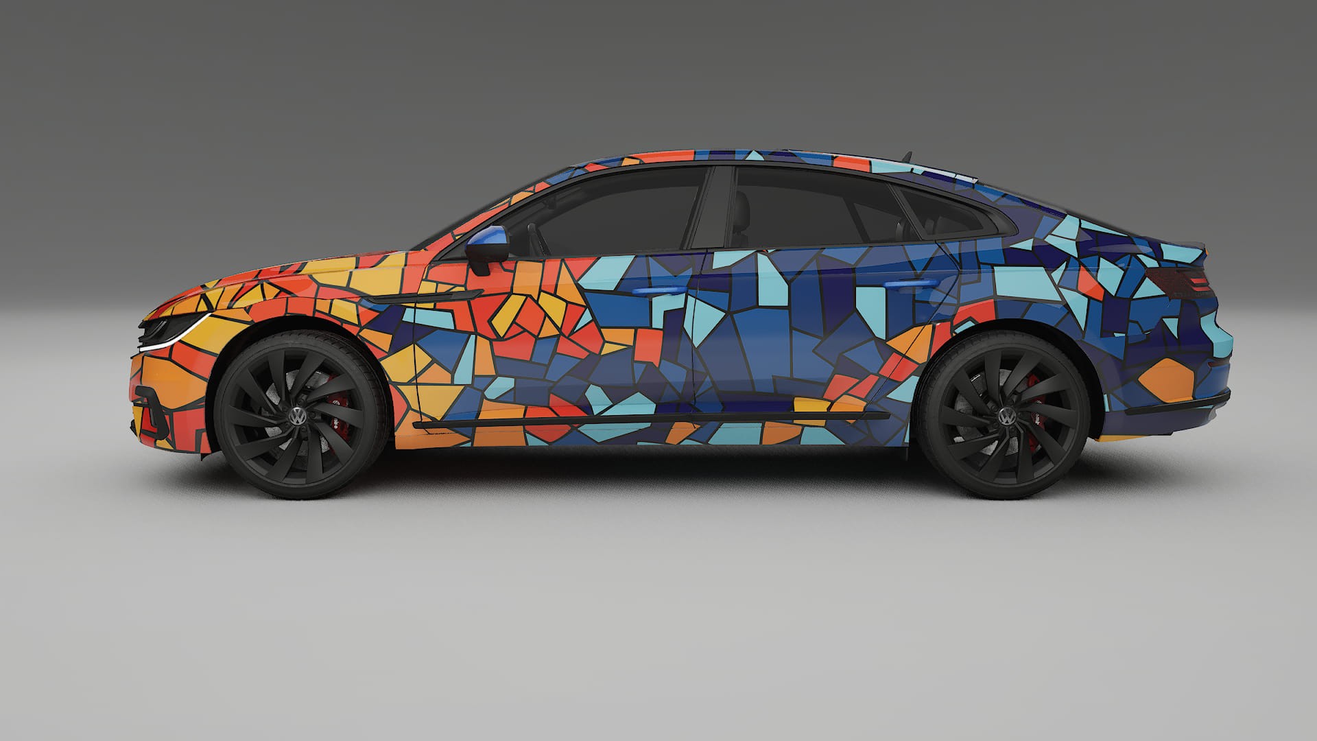 VW Arteon R 3H prefacelift pre-LCI BARCELONA – Design-Wrap PPF-Kit aus bedruckbarer Polyurethanfolie