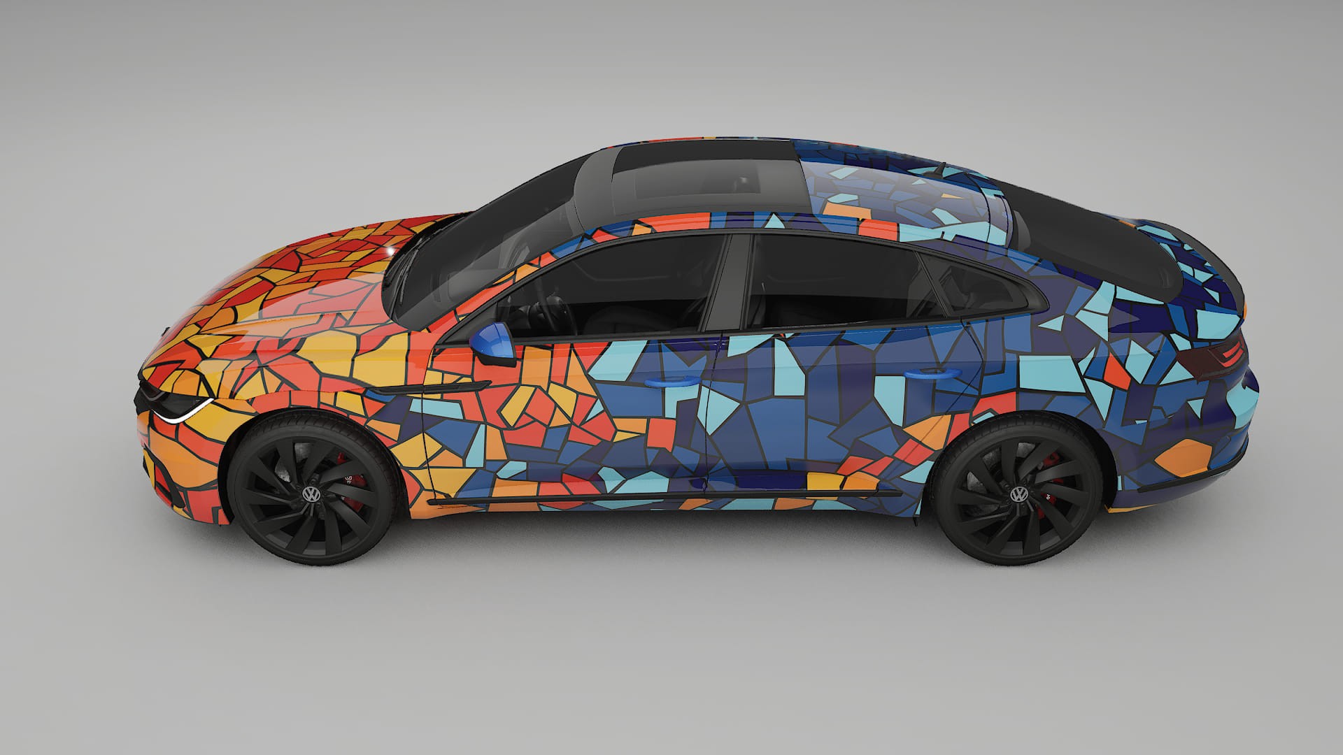 VW Arteon R 3H prefacelift pre-LCI BARCELONA – Design-Wrap PPF-Kit aus bedruckbarer Polyurethanfolie