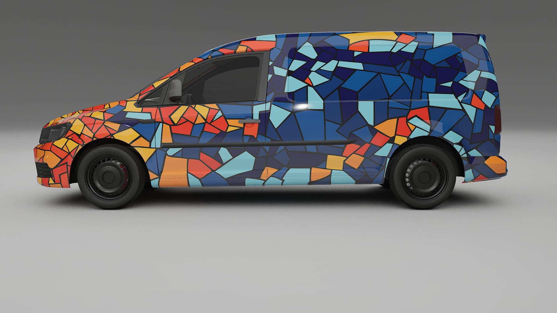 VW Caddy Maxi SB BARCELONA – Design-Wrap PPF-Kit aus bedruckbarer Polyurethanfolie