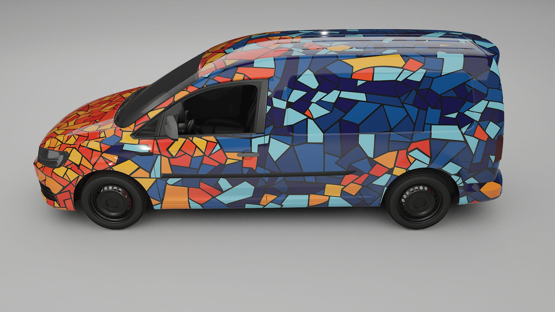 VW Caddy Maxi SB BARCELONA – Design-Wrap PPF-Kit aus bedruckbarer Polyurethanfolie