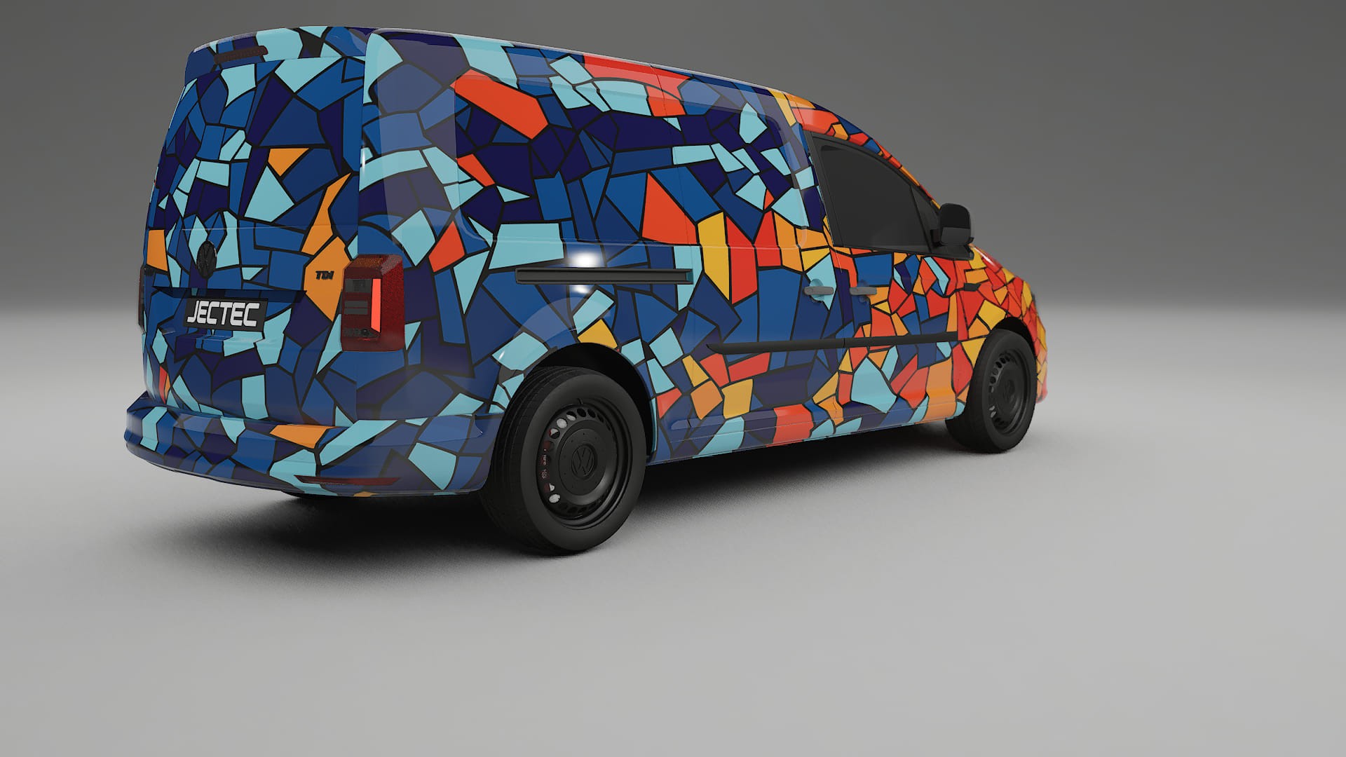 VW Caddy Maxi SB BARCELONA – Design-Wrap PPF-Kit aus bedruckbarer Polyurethanfolie