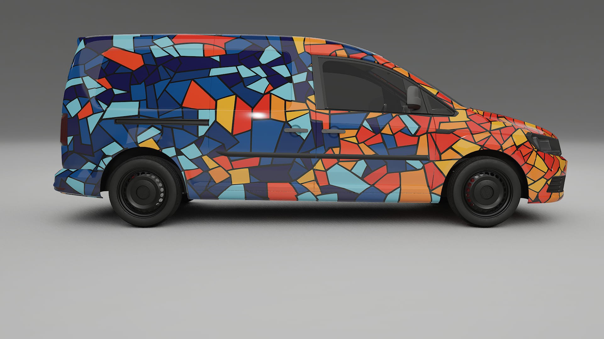 VW Caddy Maxi SB BARCELONA – Design-Wrap PPF-Kit aus bedruckbarer Polyurethanfolie