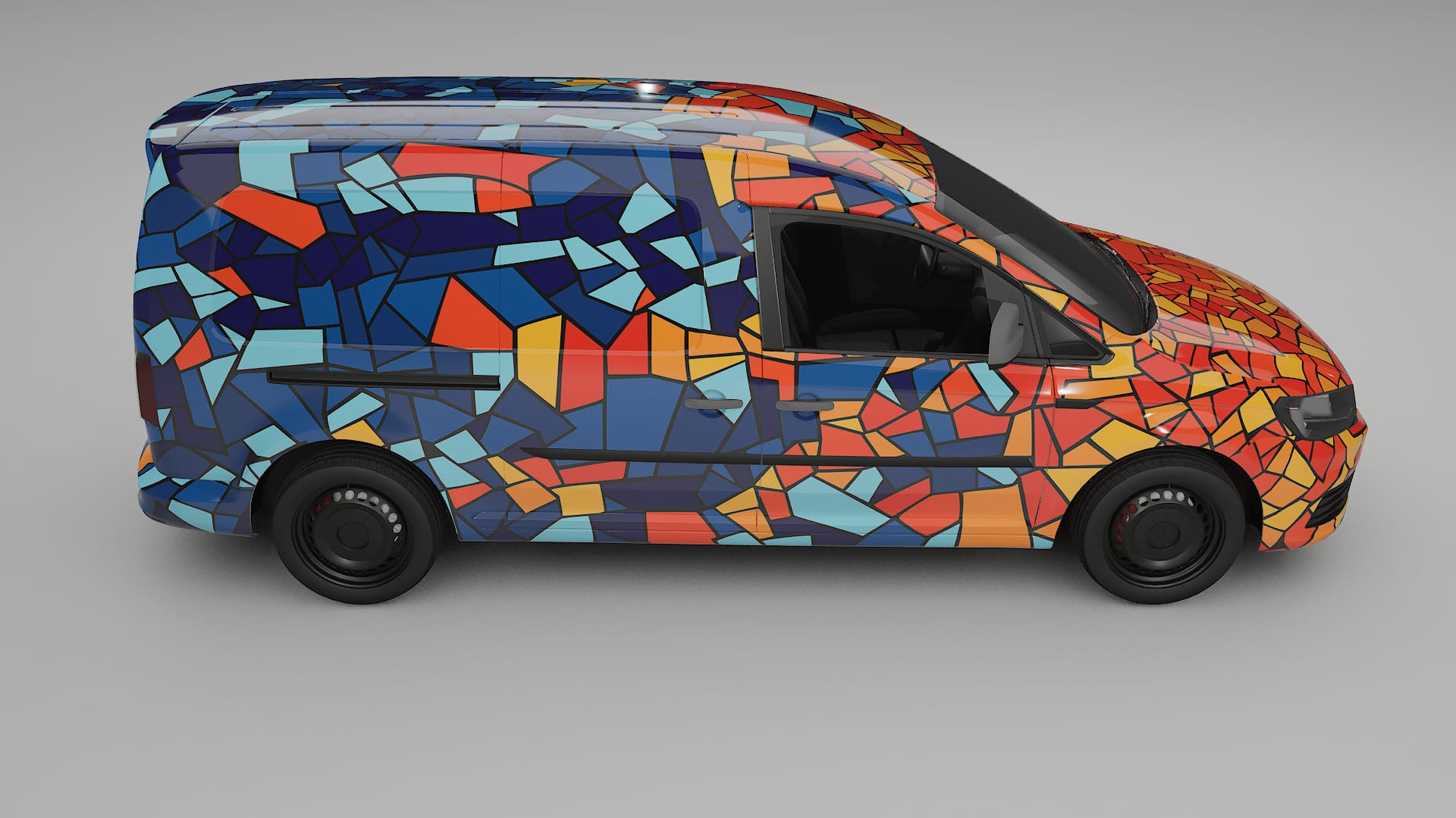 VW Caddy Maxi SB BARCELONA – Design-Wrap PPF-Kit aus bedruckbarer Polyurethanfolie