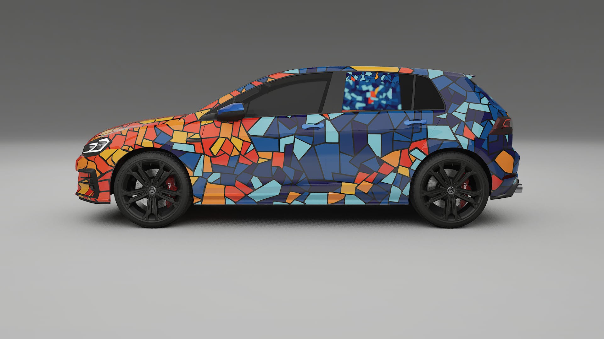 VW Golf Mk7 BARCELONA – Design-Wrap PPF-Kit aus bedruckbarer Polyurethanfolie