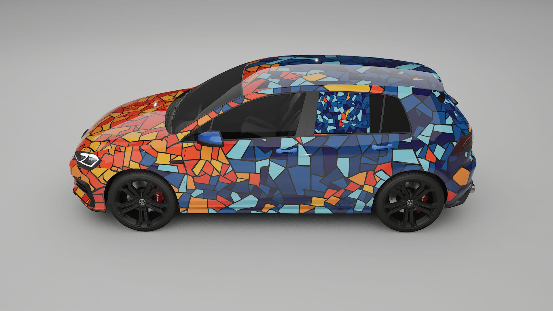 VW Golf Mk7 BARCELONA – Design-Wrap PPF-Kit aus bedruckbarer Polyurethanfolie