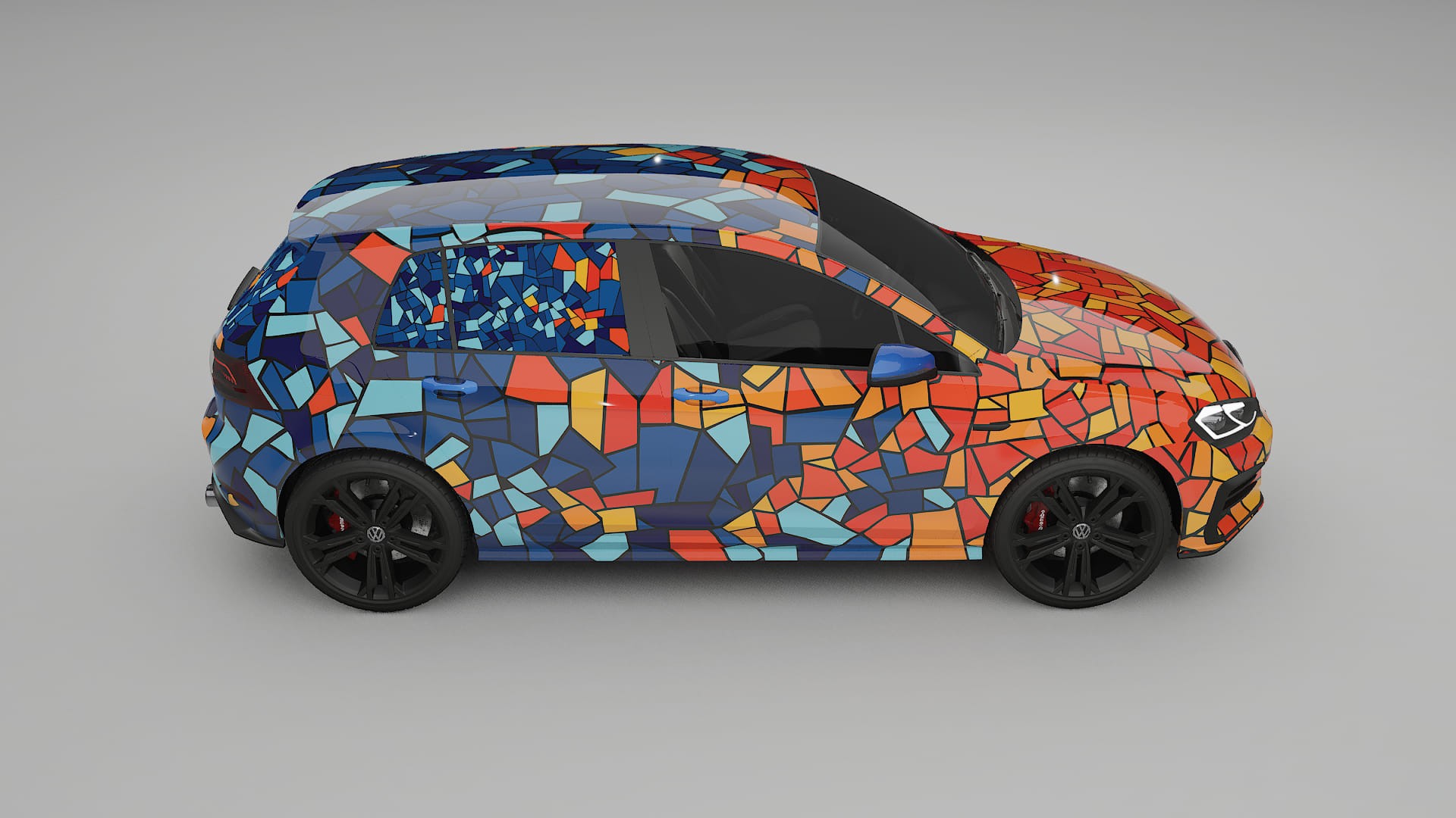 VW Golf Mk7 BARCELONA – Design-Wrap PPF-Kit aus bedruckbarer Polyurethanfolie