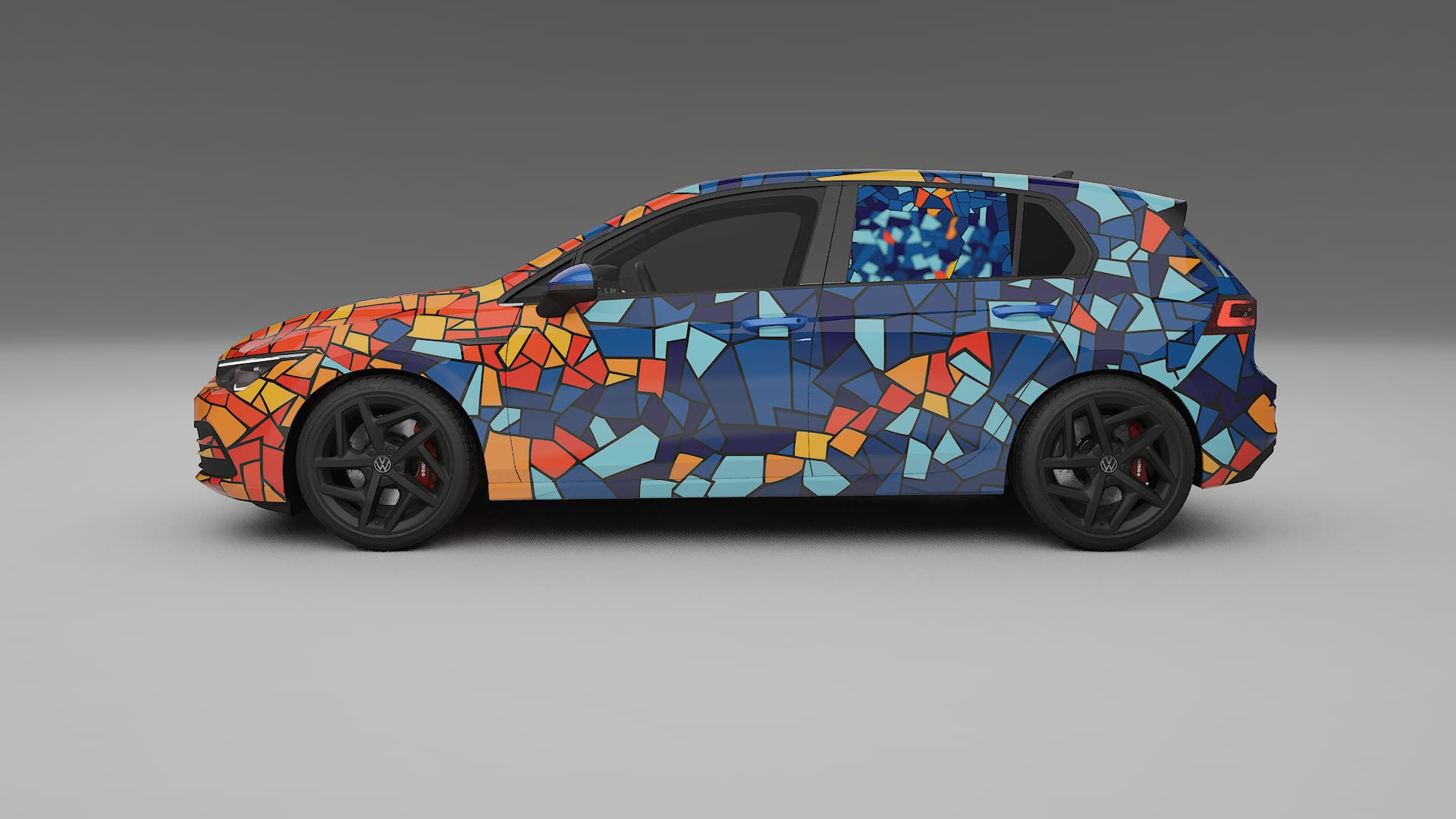 VW Golf Mk8 BARCELONA – Design-Wrap PPF-Kit aus bedruckbarer Polyurethanfolie