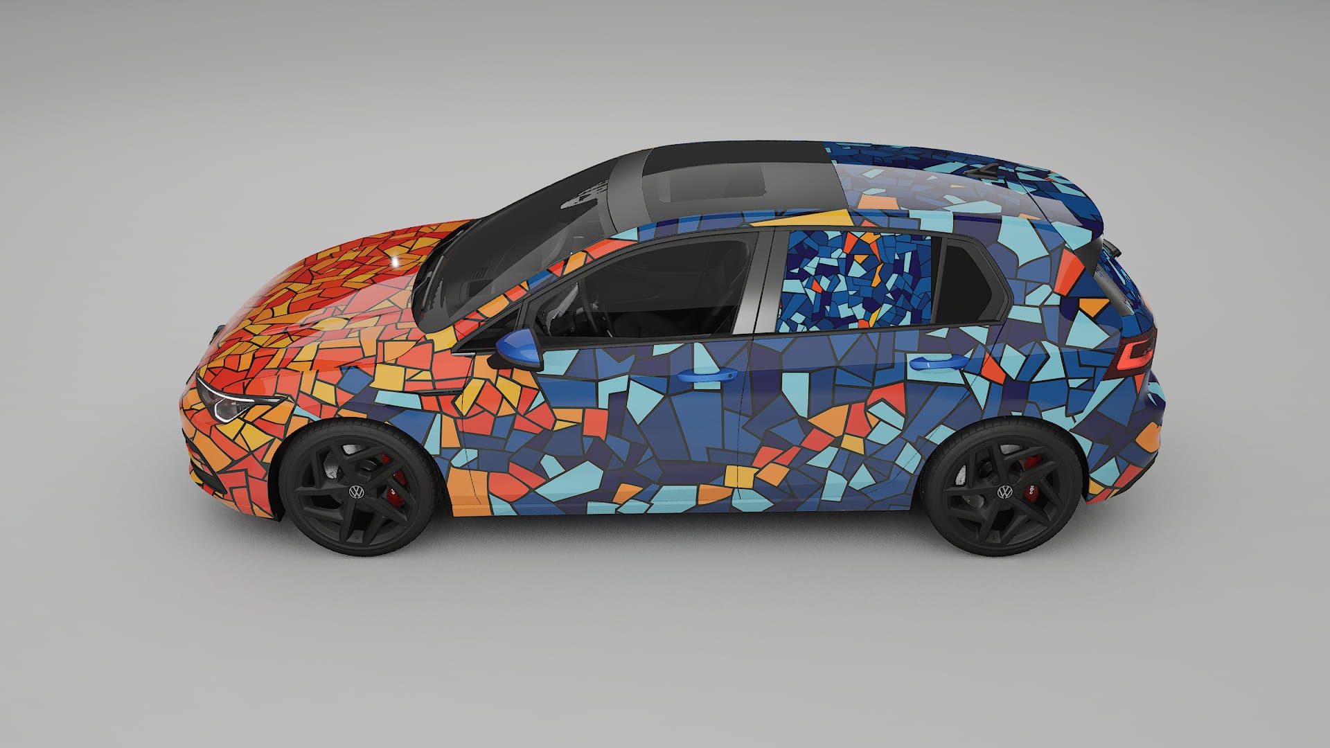 VW Golf Mk8 BARCELONA – Design-Wrap PPF-Kit aus bedruckbarer Polyurethanfolie