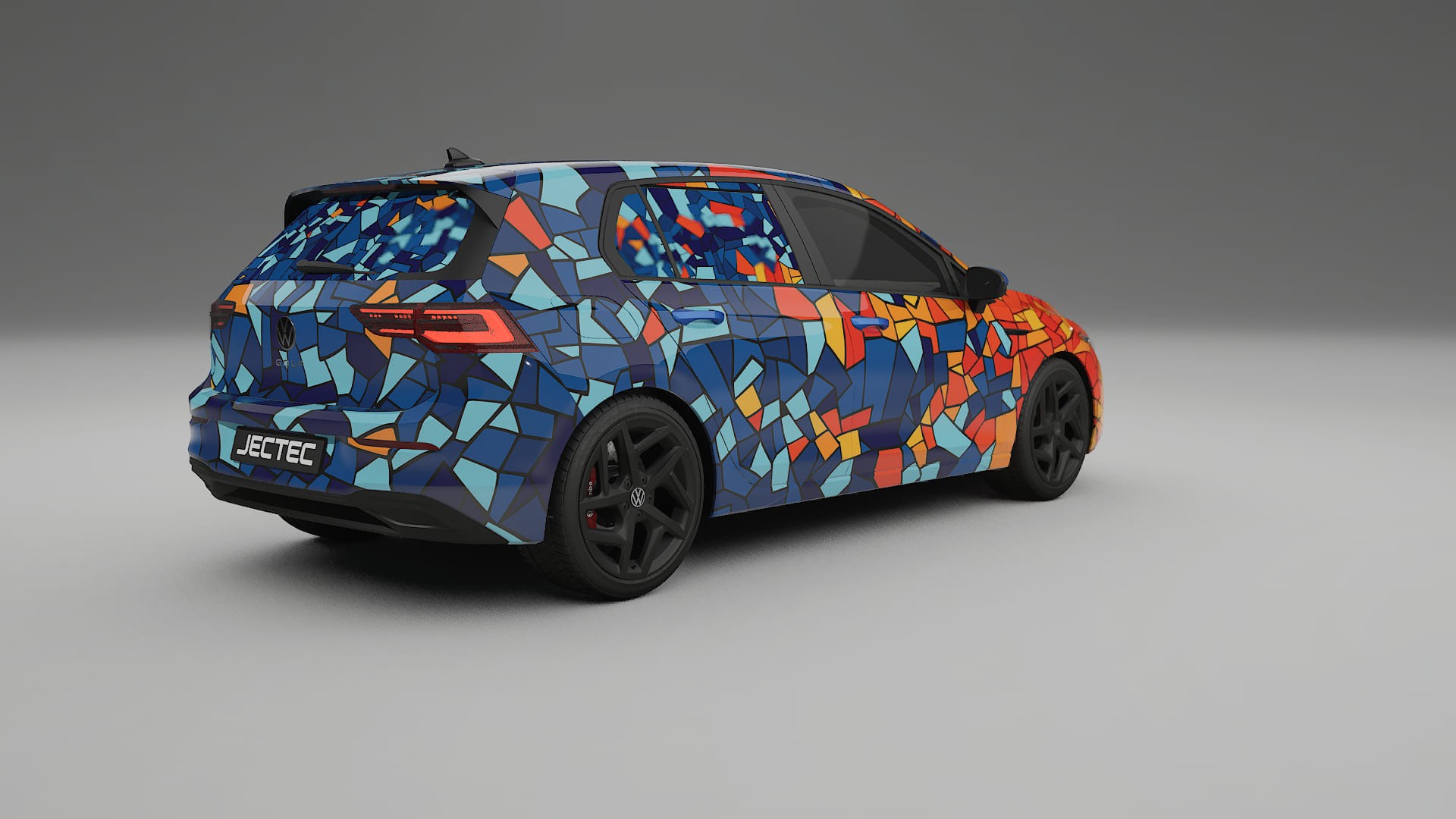 VW Golf Mk8 BARCELONA – Design-Wrap PPF-Kit aus bedruckbarer Polyurethanfolie