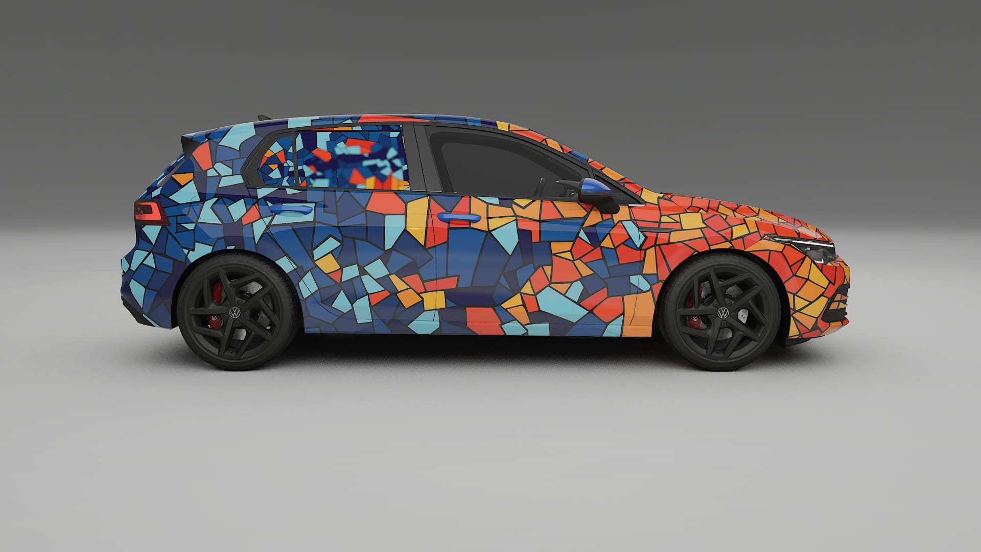 VW Golf Mk8 BARCELONA – Design-Wrap PPF-Kit aus bedruckbarer Polyurethanfolie