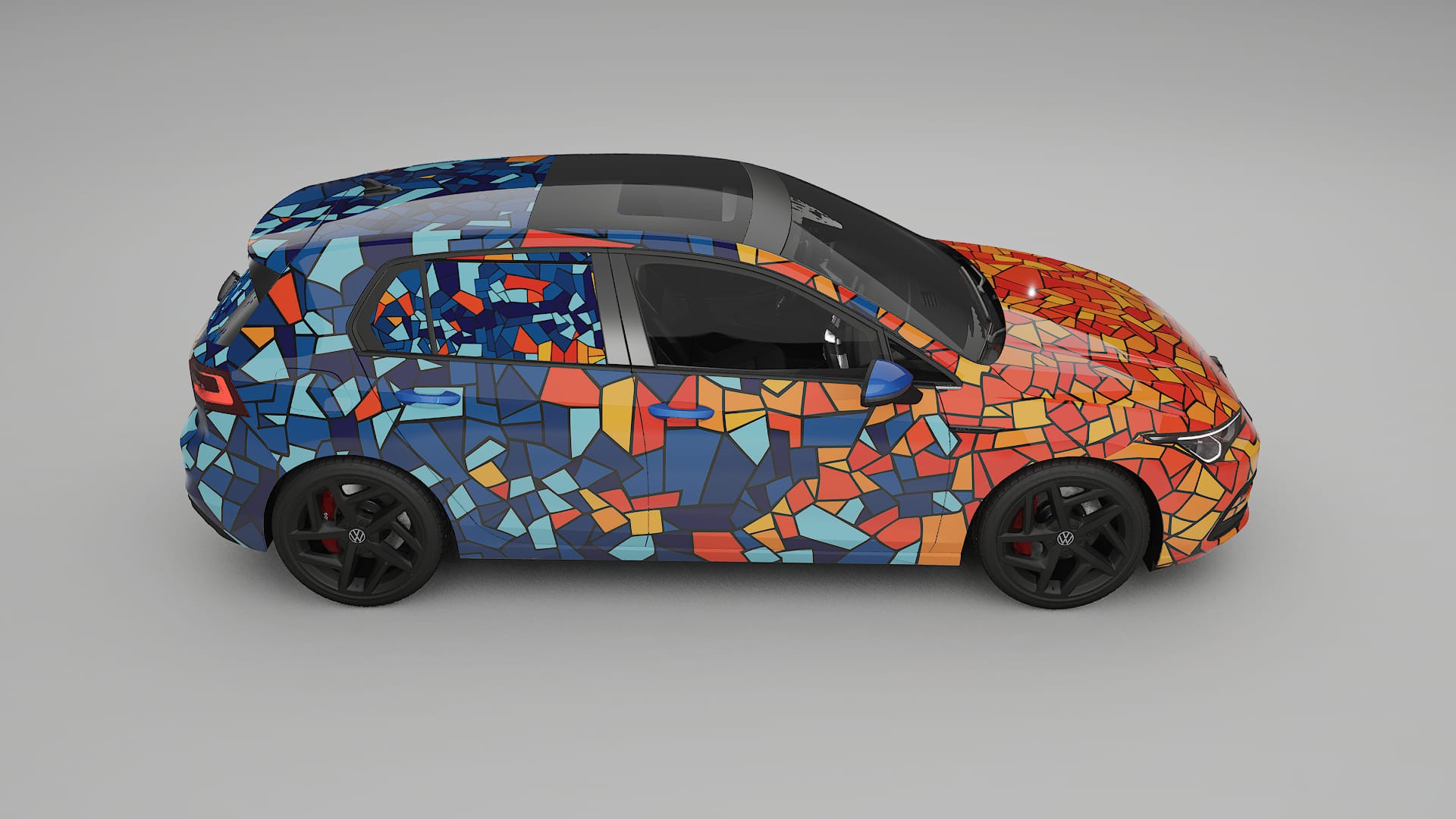 VW Golf Mk8 BARCELONA – Design-Wrap PPF-Kit aus bedruckbarer Polyurethanfolie