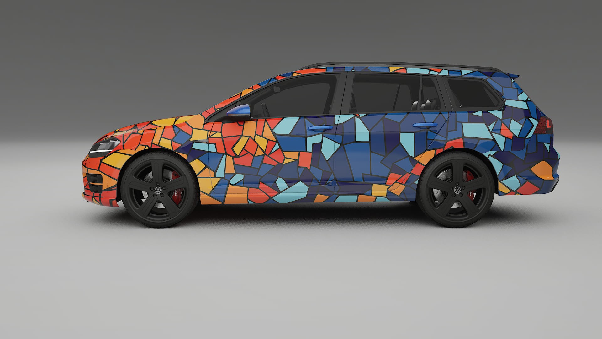 VW Golf Variant Mk7 BARCELONA – Design-Wrap PPF-Kit aus bedruckbarer Polyurethanfolie
