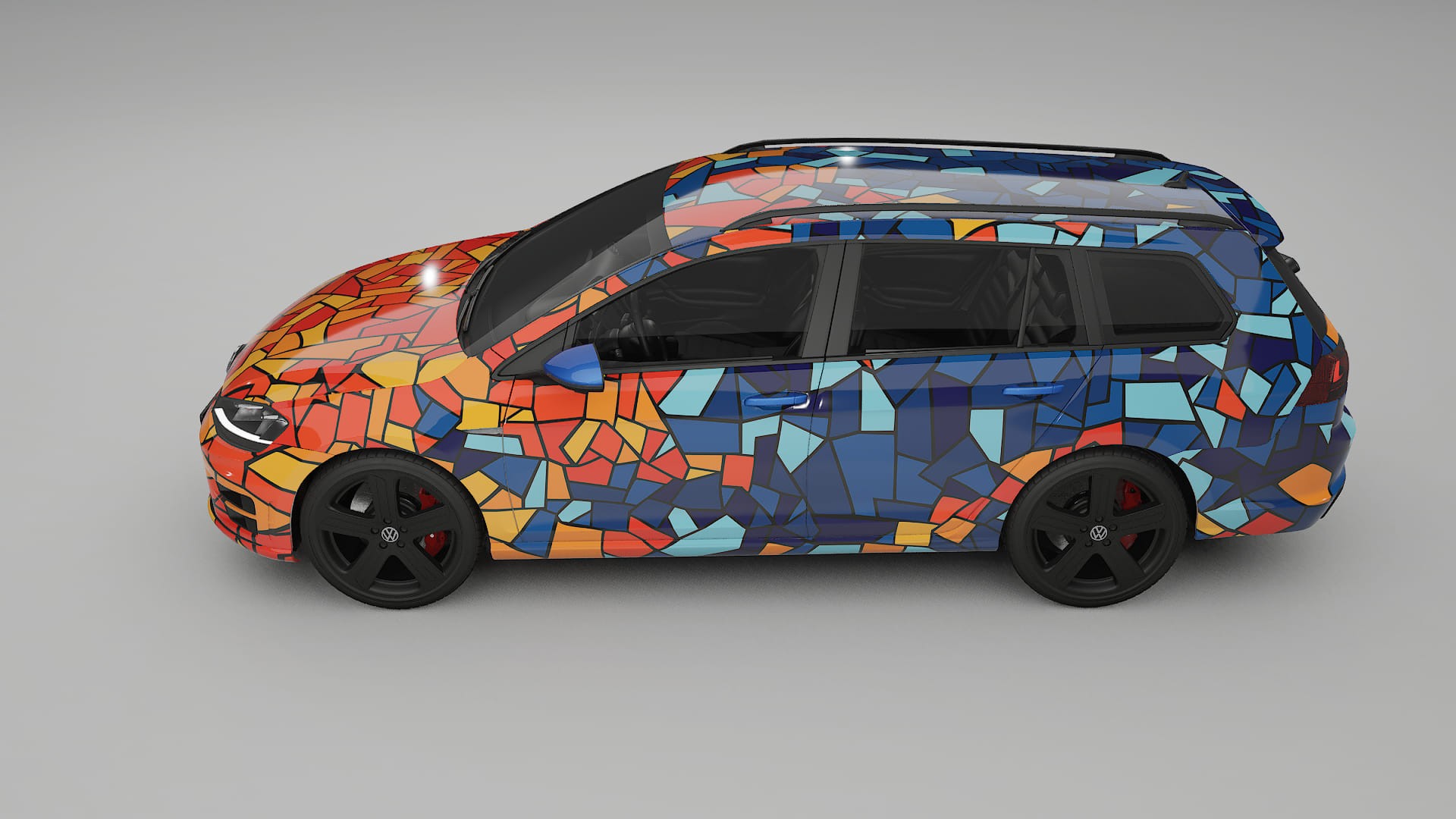 VW Golf Variant Mk7 BARCELONA – Design-Wrap PPF-Kit aus bedruckbarer Polyurethanfolie