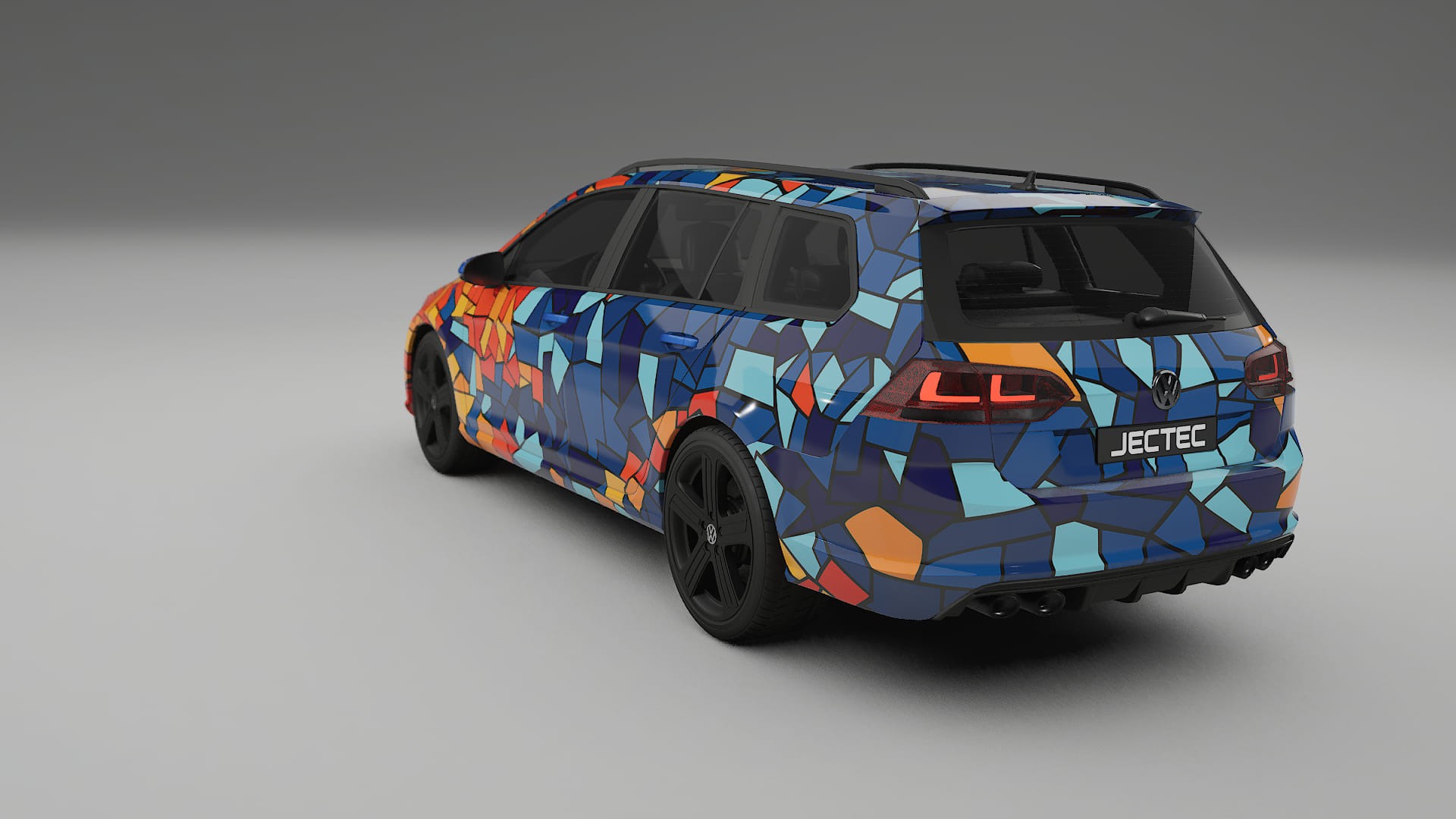 VW Golf Variant Mk7 BARCELONA – Design-Wrap PPF-Kit aus bedruckbarer Polyurethanfolie