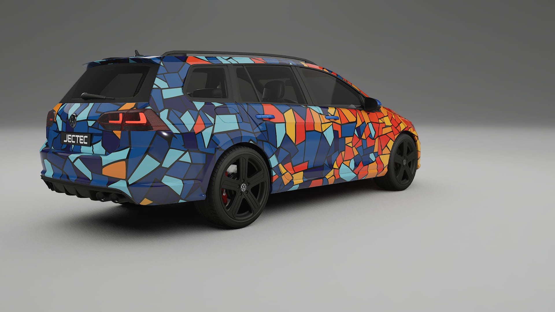 VW Golf Variant Mk7 BARCELONA – Design-Wrap PPF-Kit aus bedruckbarer Polyurethanfolie