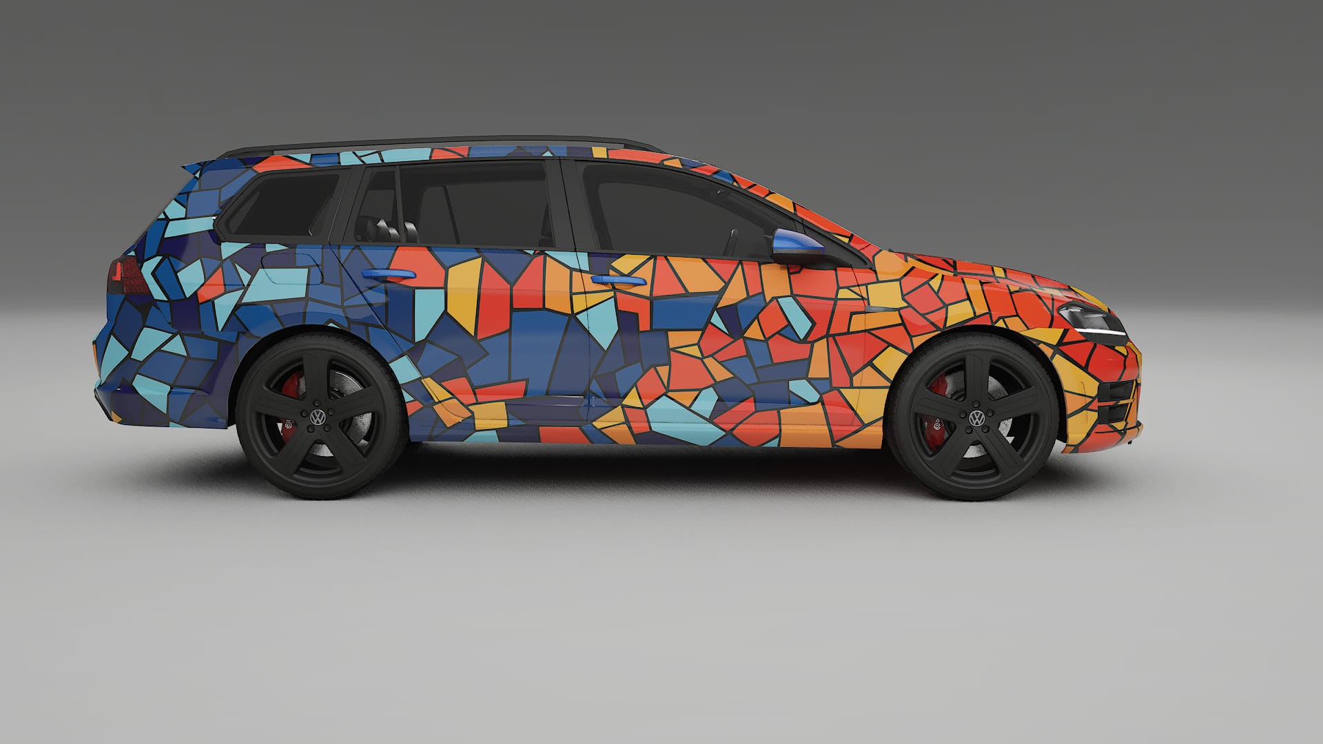 VW Golf Variant Mk7 BARCELONA – Design-Wrap PPF-Kit aus bedruckbarer Polyurethanfolie