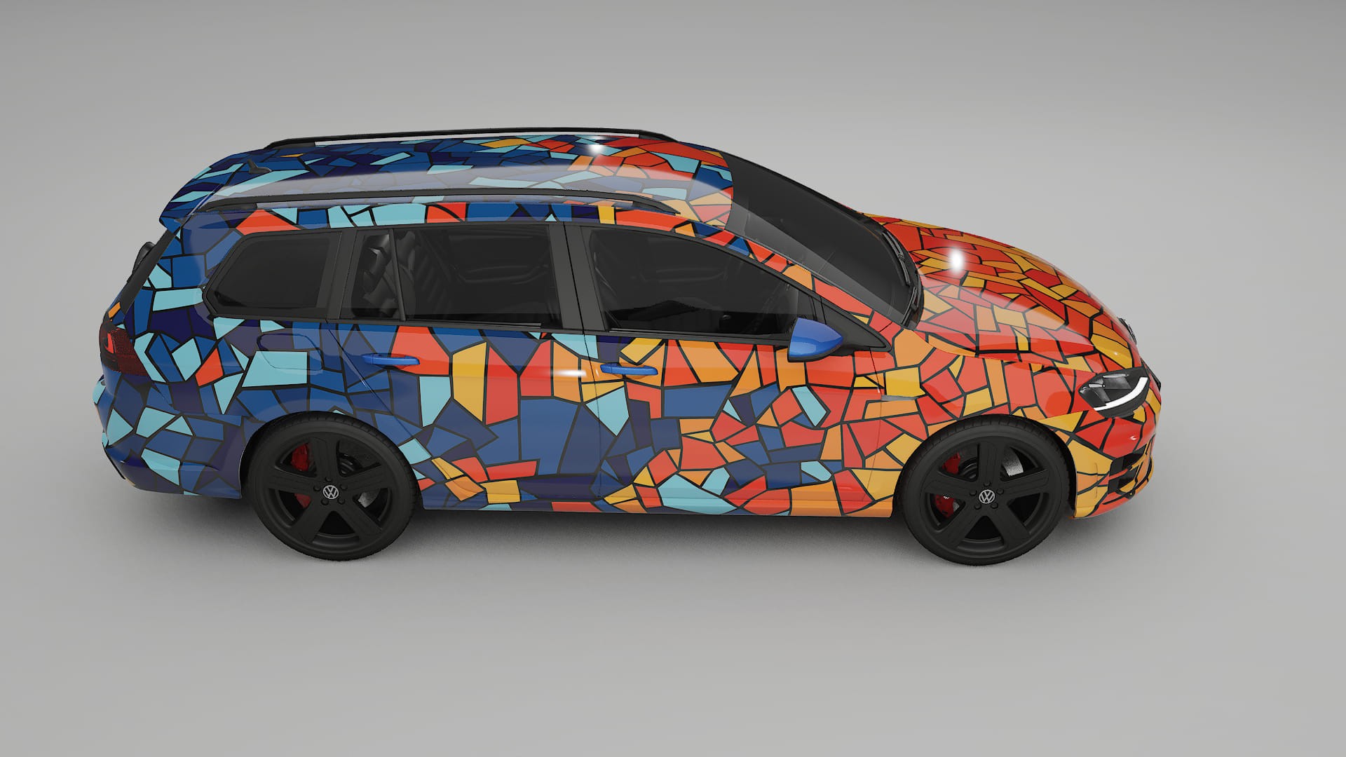 VW Golf Variant Mk7 BARCELONA – Design-Wrap PPF-Kit aus bedruckbarer Polyurethanfolie