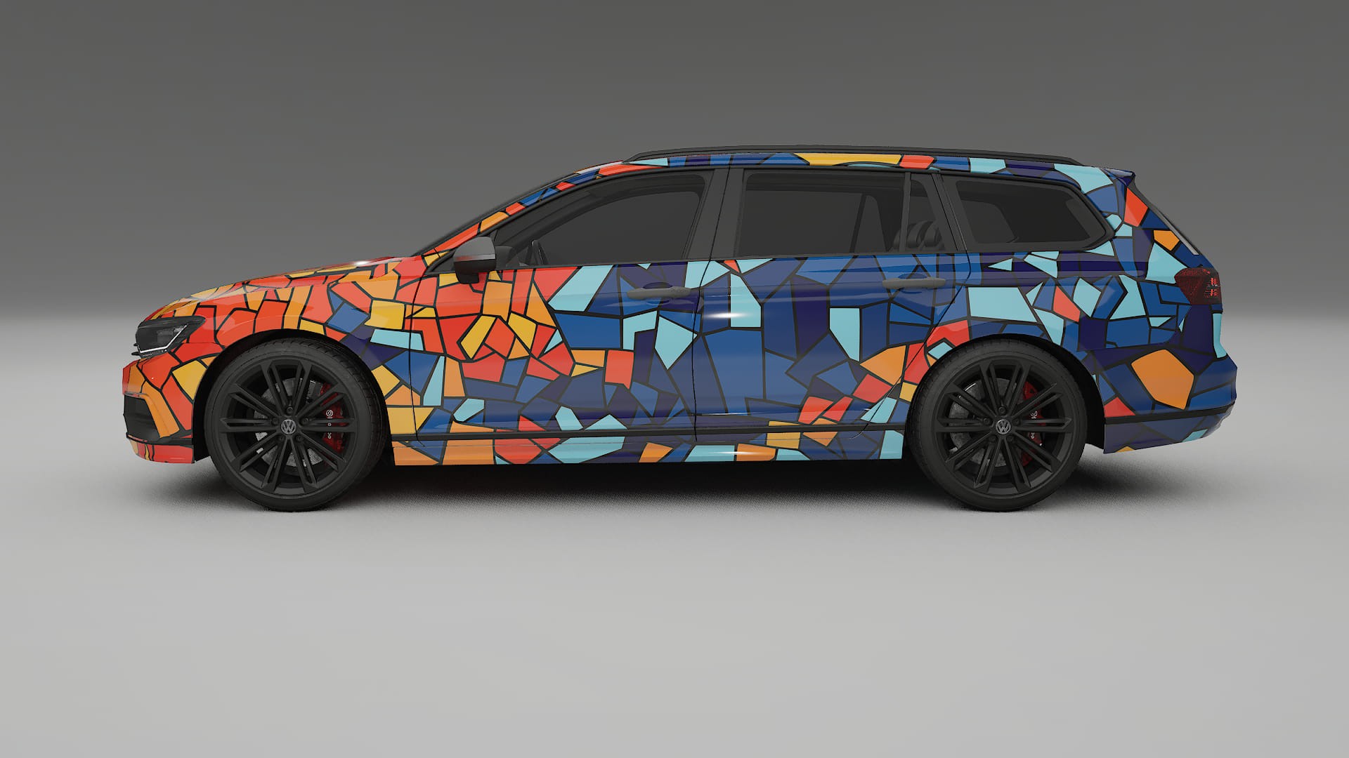 VW Passat VariantR B8 BARCELONA – Design-Wrap PPF-Kit aus bedruckbarer Polyurethanfolie