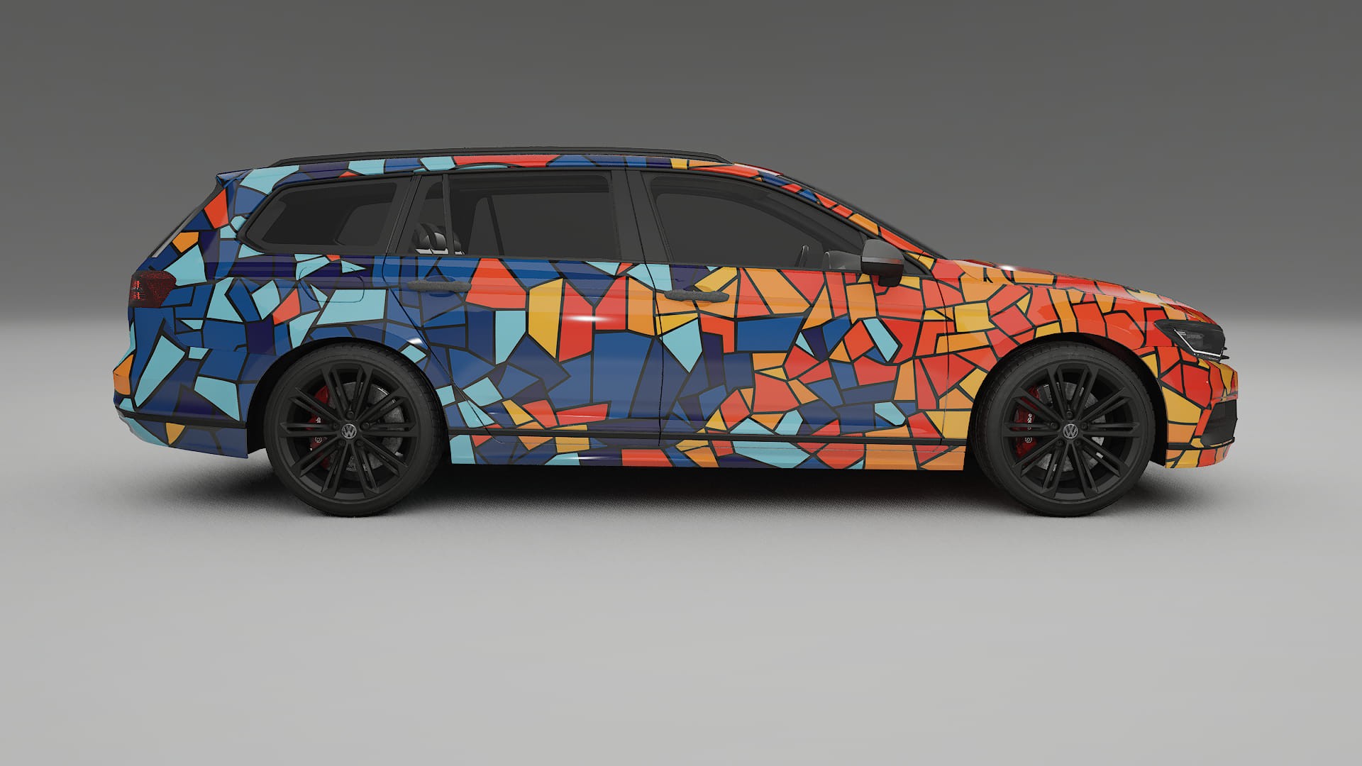 VW Passat VariantR B8 BARCELONA – Design-Wrap PPF-Kit aus bedruckbarer Polyurethanfolie