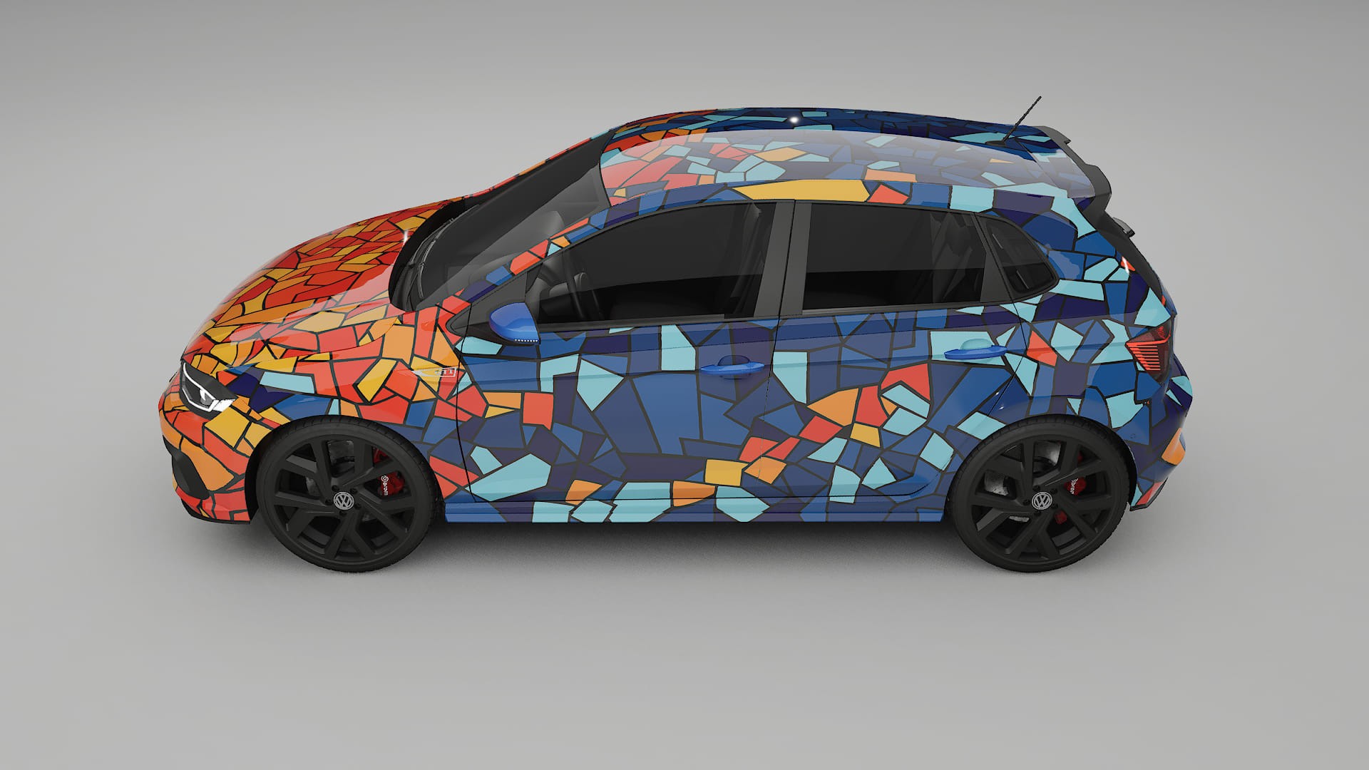 VW Polo GTI VI BARCELONA – Design-Wrap PPF-Kit aus bedruckbarer Polyurethanfolie