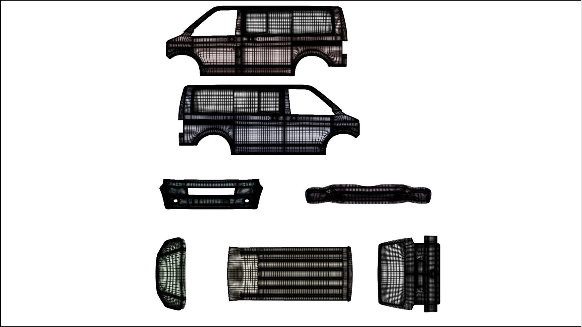 VW Transporter T5 Caravelle BARCELONA – Design-Wrap PPF-Kit aus bedruckbarer Polyurethanfolie