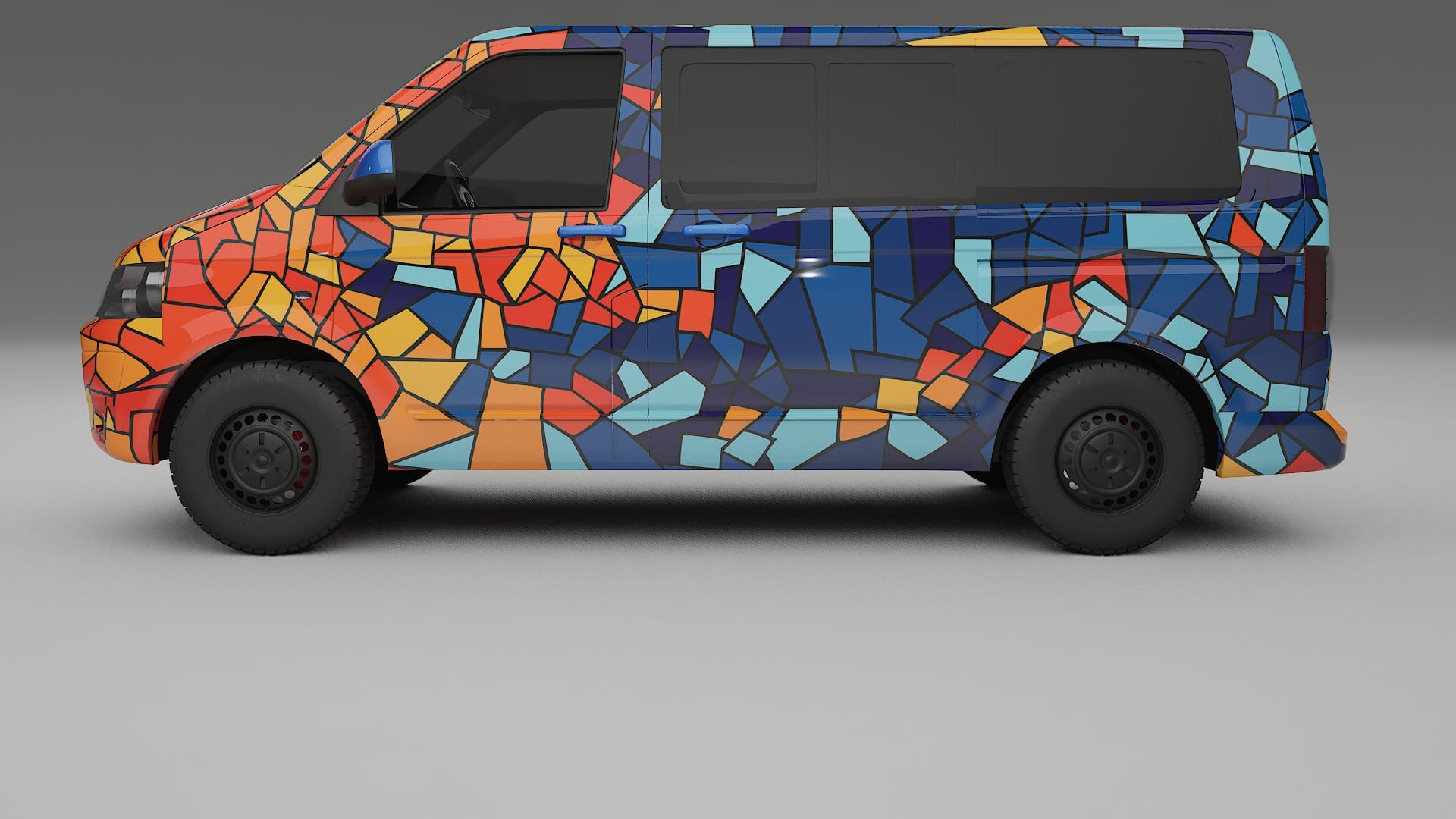 VW Transporter T5 Caravelle BARCELONA – Design-Wrap PPF-Kit aus bedruckbarer Polyurethanfolie