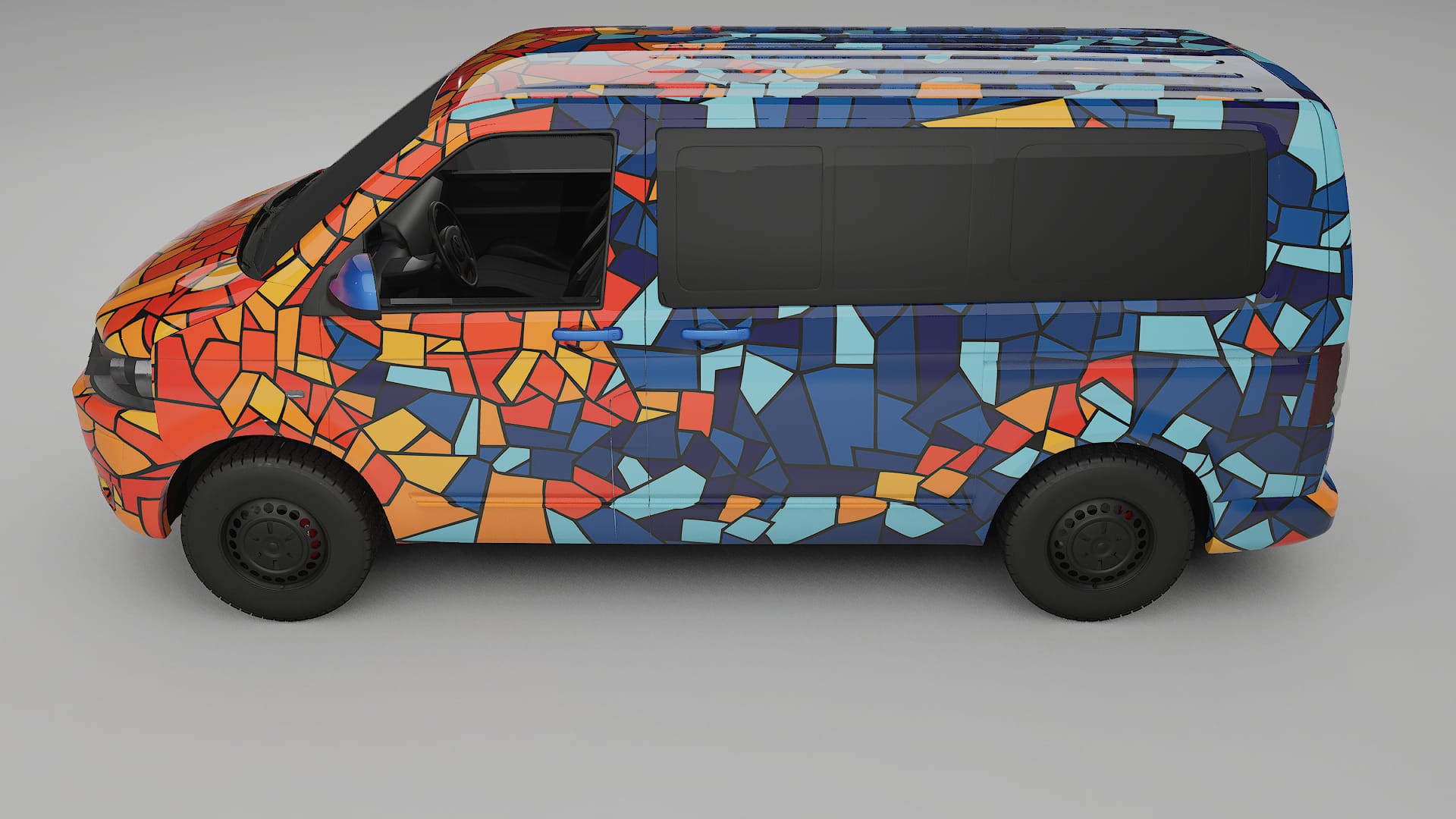 VW Transporter T5 Caravelle BARCELONA – Design-Wrap PPF-Kit aus bedruckbarer Polyurethanfolie