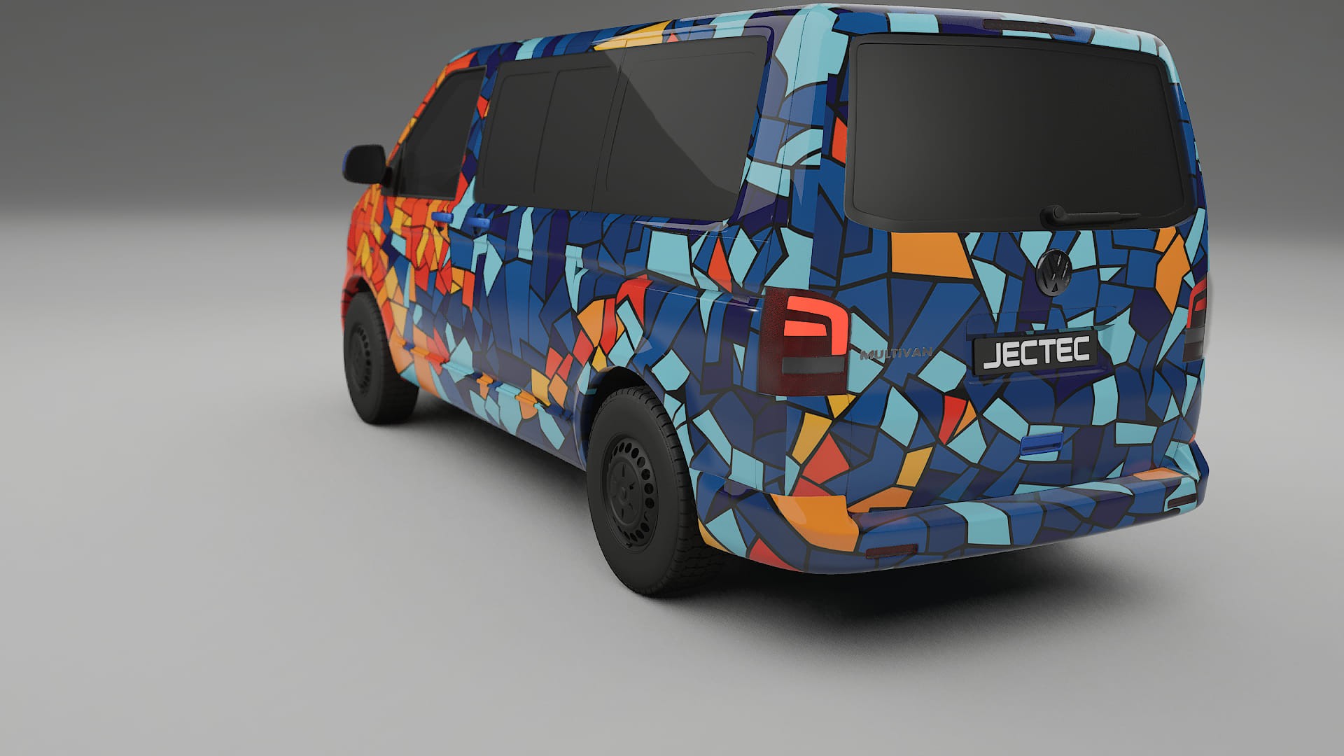 VW Transporter T5 Caravelle BARCELONA – Design-Wrap PPF-Kit aus bedruckbarer Polyurethanfolie