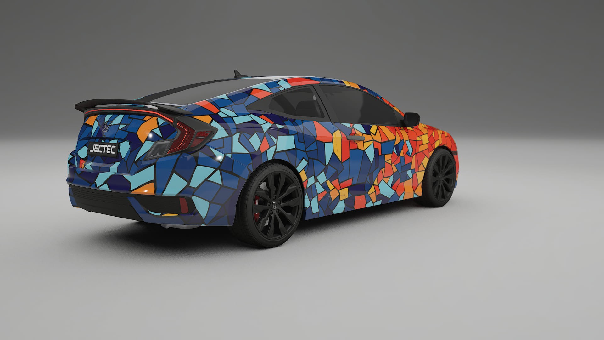 Honda Civic coupe prefacelift pre-LCI BARCELONA – Design-Wrap PPF-Kit aus bedruckbarer Polyurethanfolie