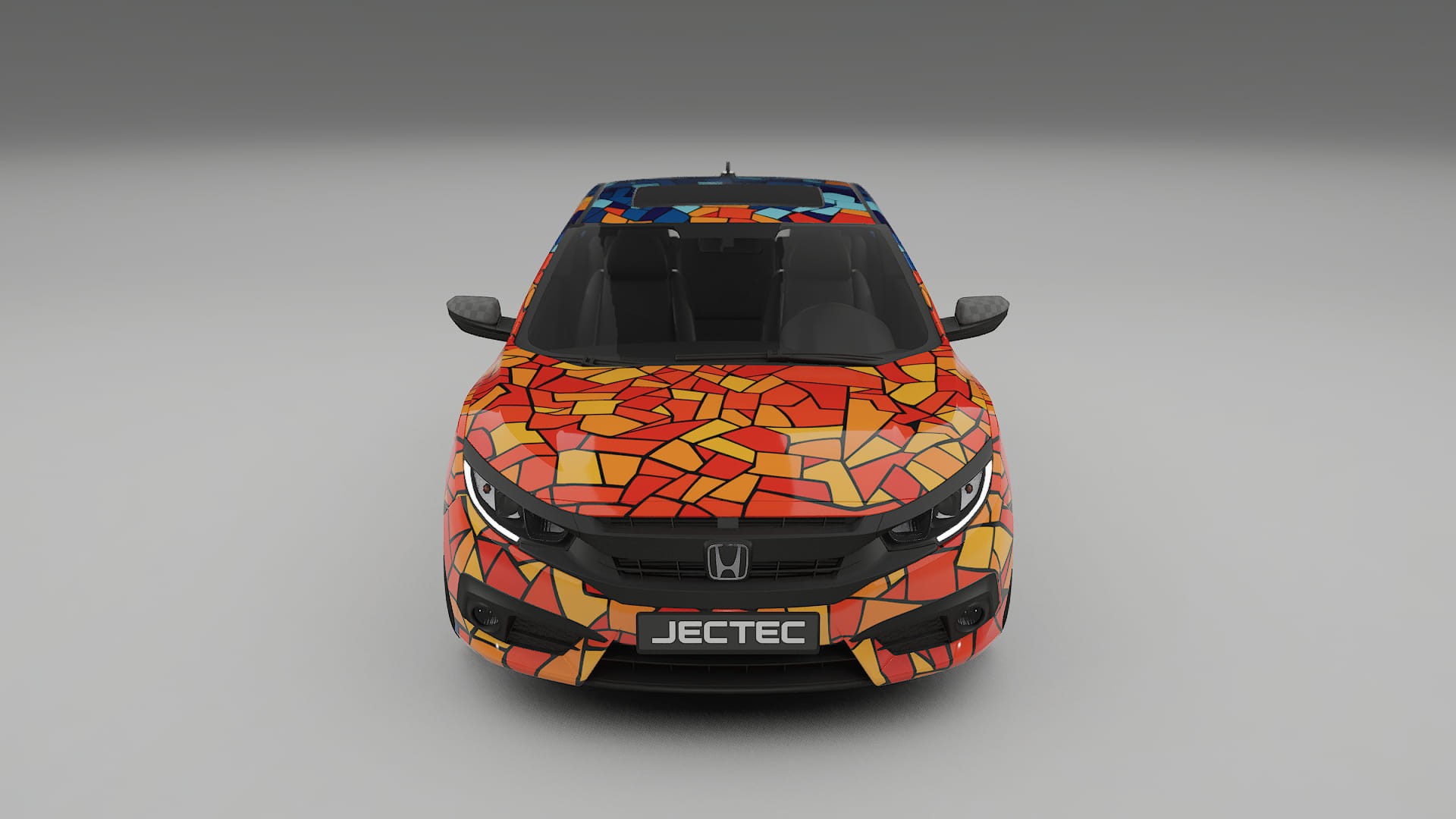 Honda Civic coupe prefacelift pre-LCI BARCELONA – Design-Wrap PPF-Kit aus bedruckbarer Polyurethanfolie