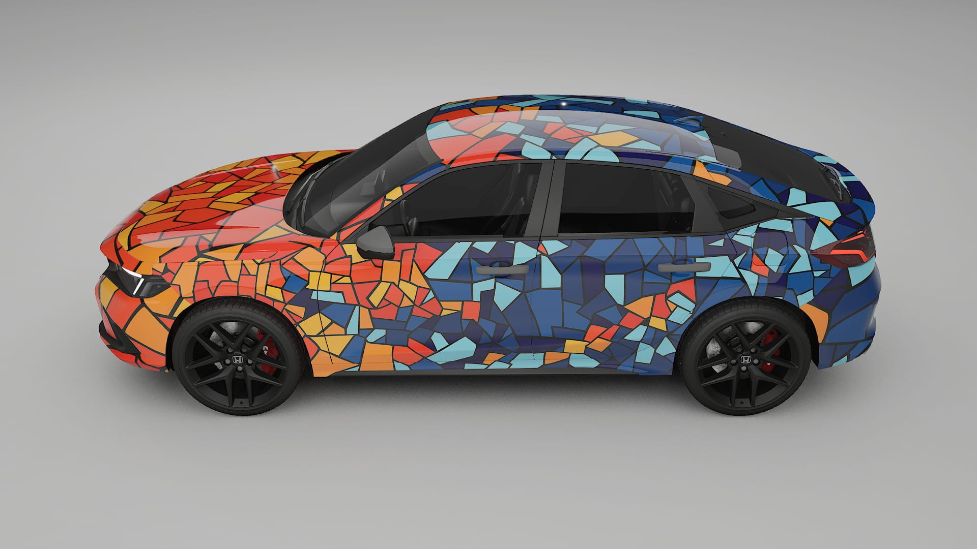 Honda Civic hatchback BARCELONA – Design-Wrap PPF-Kit aus bedruckbarer Polyurethanfolie