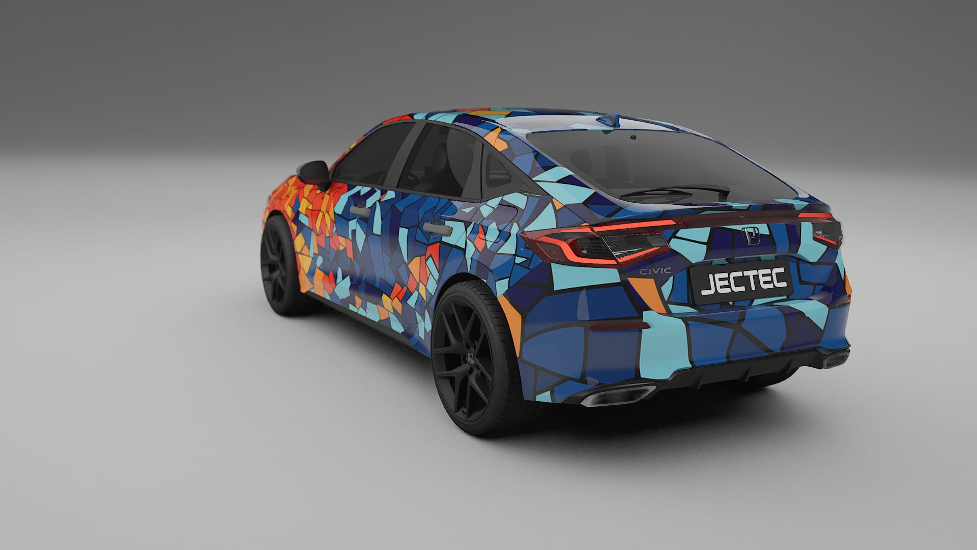 Honda Civic hatchback BARCELONA – Design-Wrap PPF-Kit aus bedruckbarer Polyurethanfolie