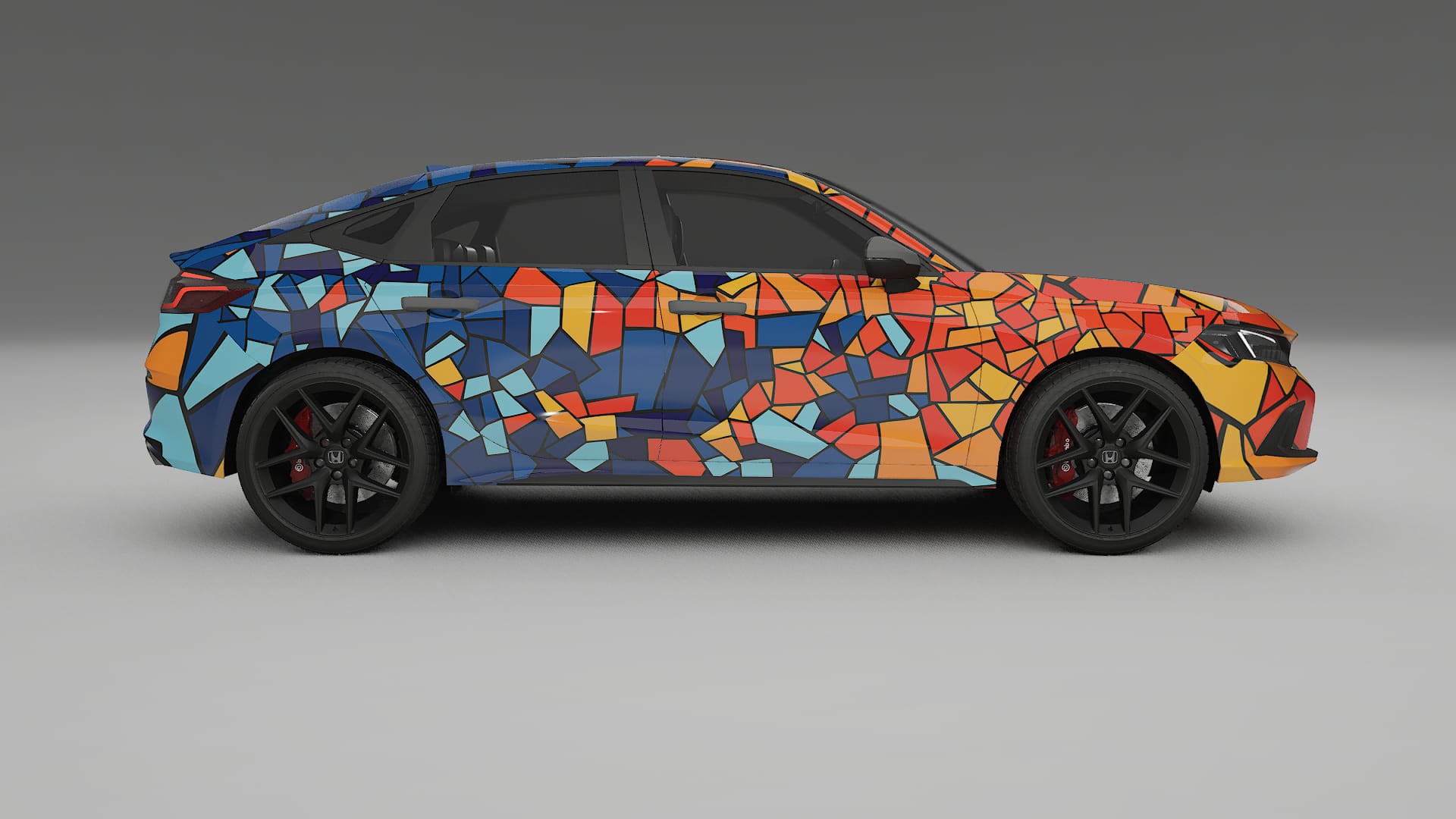 Honda Civic hatchback BARCELONA – Design-Wrap PPF-Kit aus bedruckbarer Polyurethanfolie