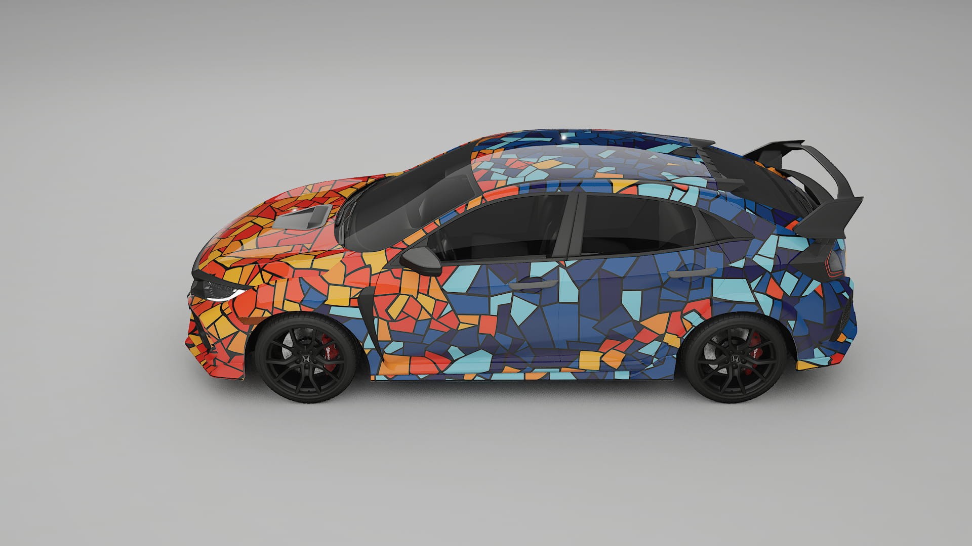 Honda Civic Type-R BARCELONA – Design-Wrap PPF-Kit aus bedruckbarer Polyurethanfolie