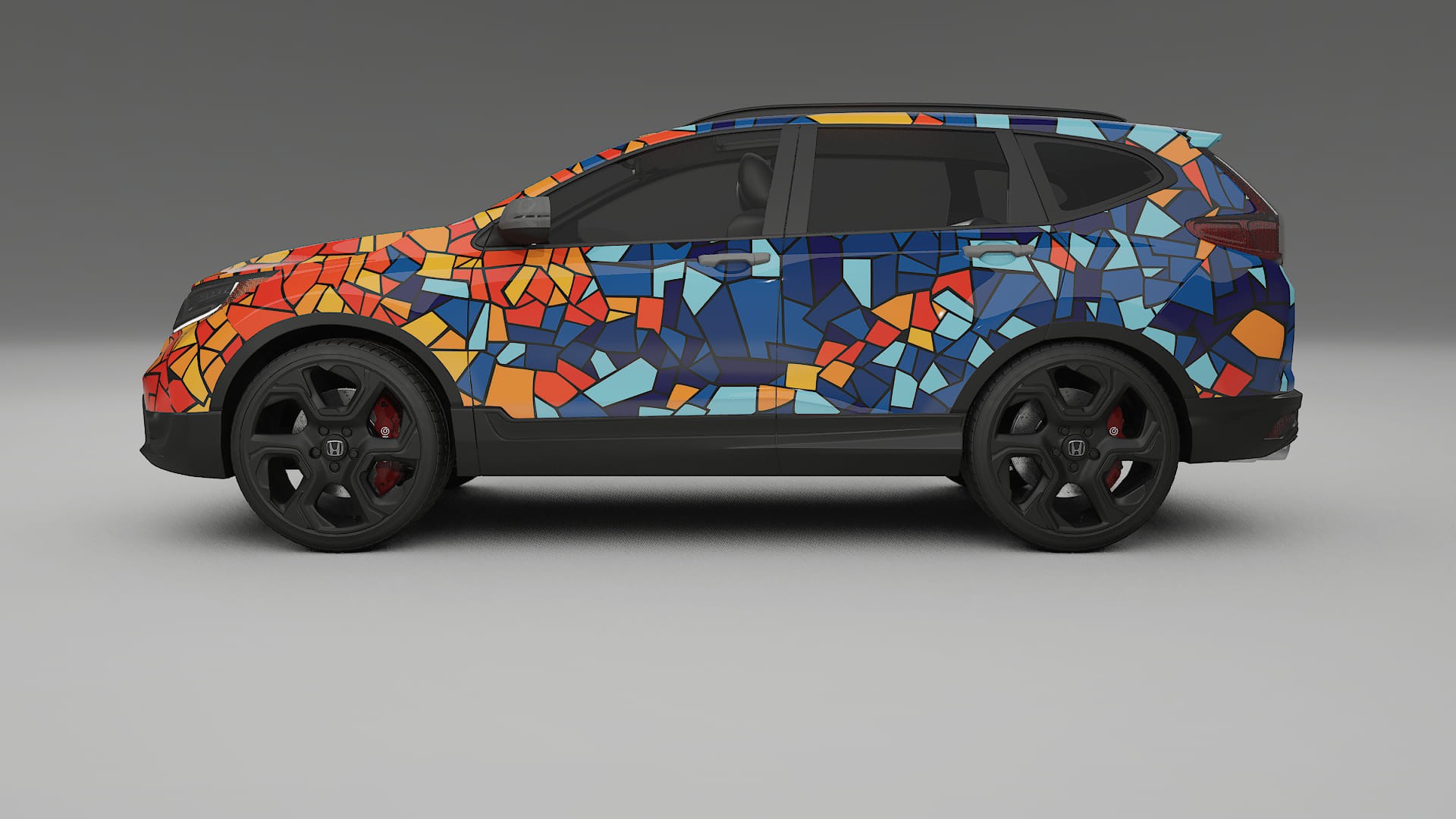 Honda CRV Touring prefacelift pre-LCI BARCELONA – Design-Wrap PPF-Kit aus bedruckbarer Polyurethanfolie