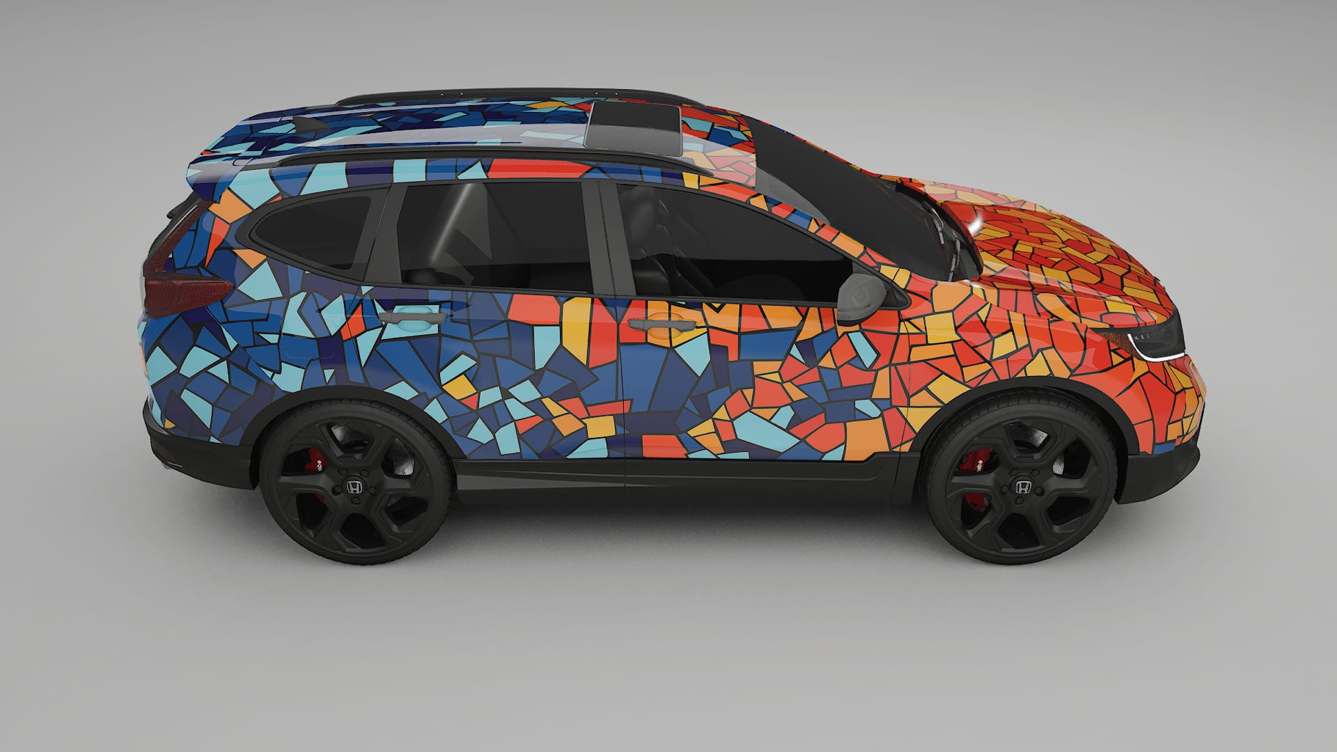 Honda CRV Touring prefacelift pre-LCI BARCELONA – Design-Wrap PPF-Kit aus bedruckbarer Polyurethanfolie