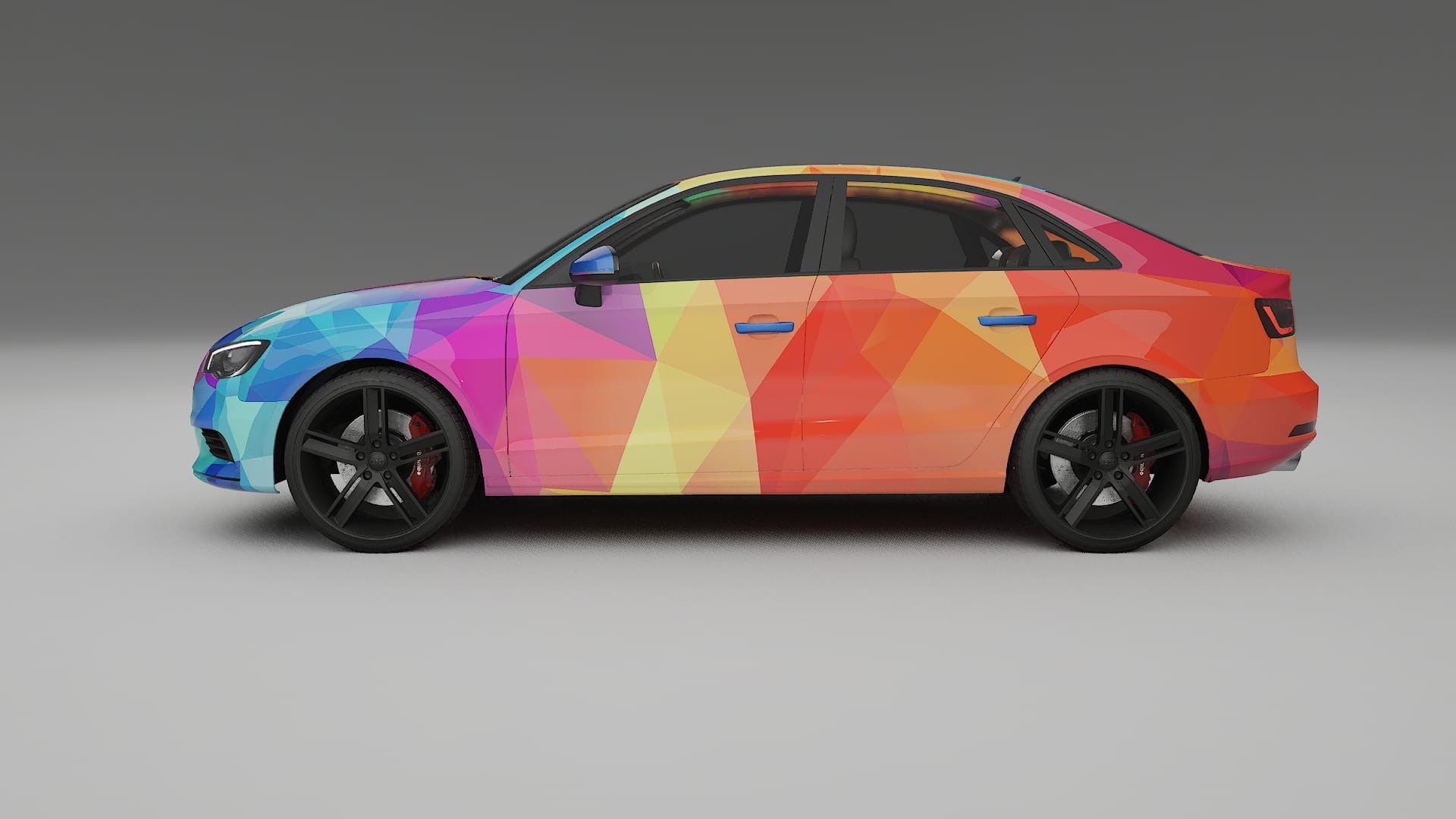 Audi A3 8V sedan prefacelift pre-LCI VECTOR VIBE – Design-Wrap PPF-Kit aus bedruckbarer Polyurethanfolie